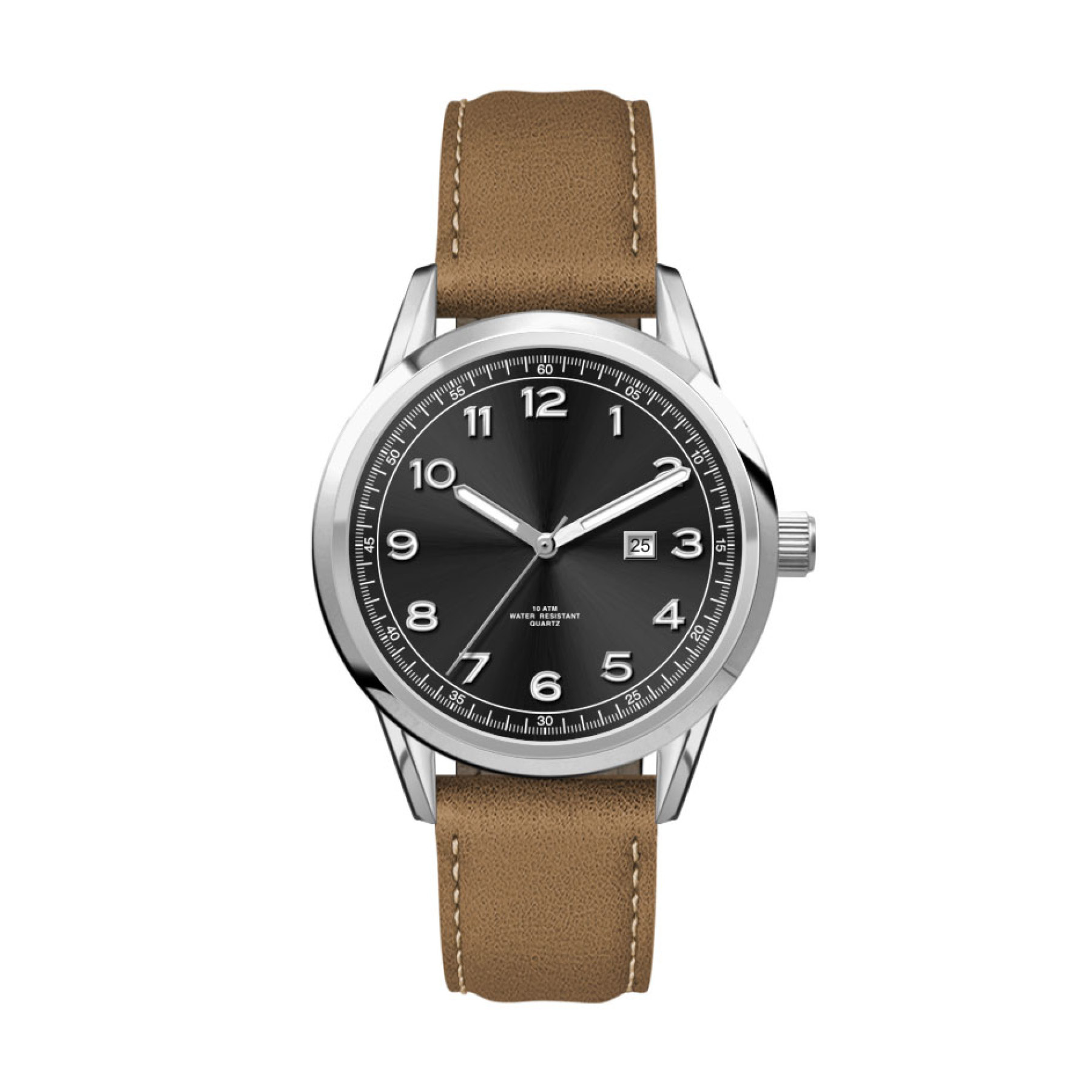 34MM SS, SILVER CASE, 3-HAND MVT, DTE 4