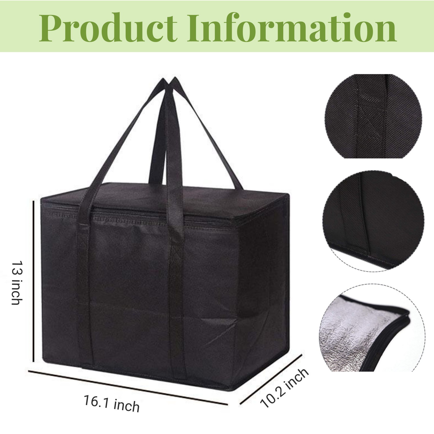 Collapsible Insulated Bag With Sturdy Handles 6