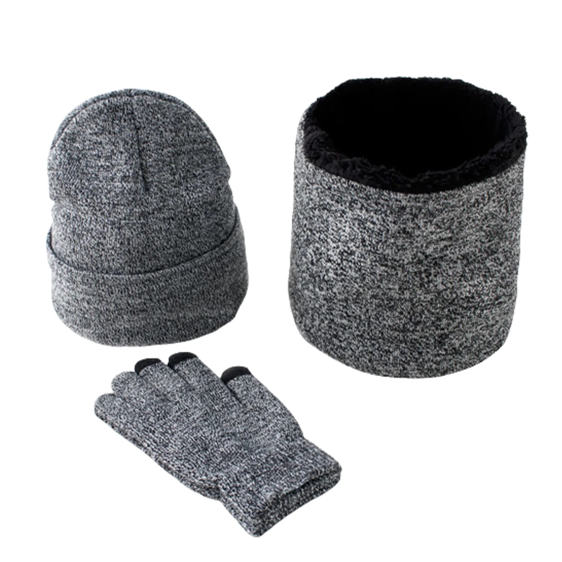 Scarf Gloves Hat Three-Piece Set 4