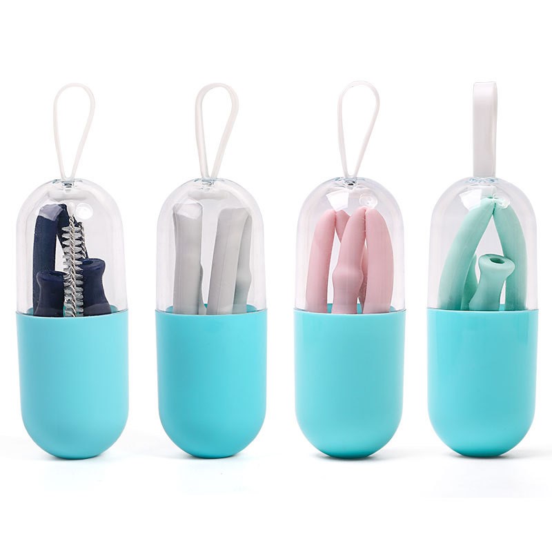 Collapsible Silicone Straw In Case 3