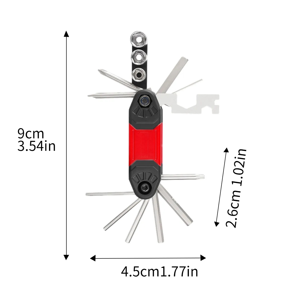 Multi Tool Folding Repair Kit With Hex Wrenches And Sockets 7