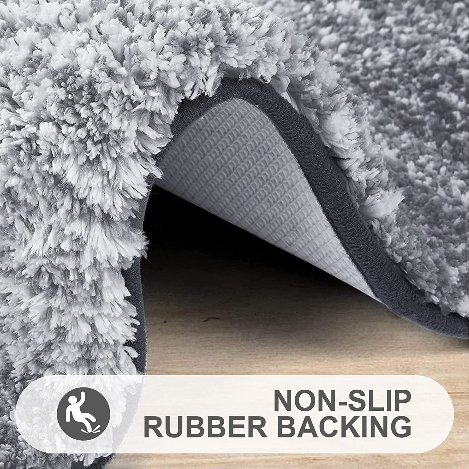 Luxury Bathroom Rug Mat 24x16, Extra Soft and Absorbent Microfiber Bath Rugs, Non-Slip Plush Shaggy 2