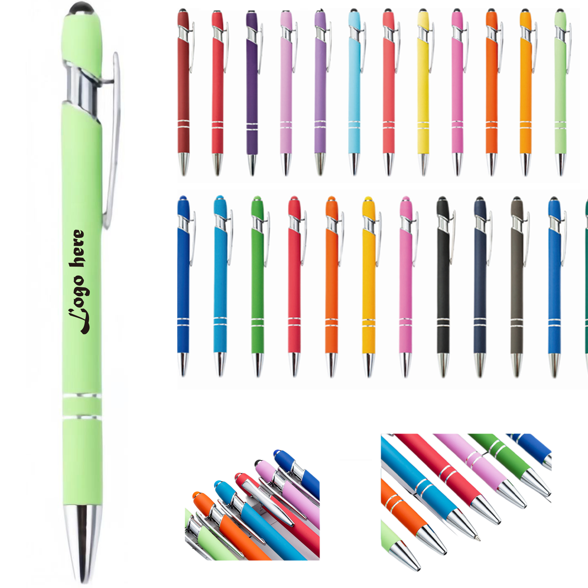 Pen With Soft Rubberized Grip 2