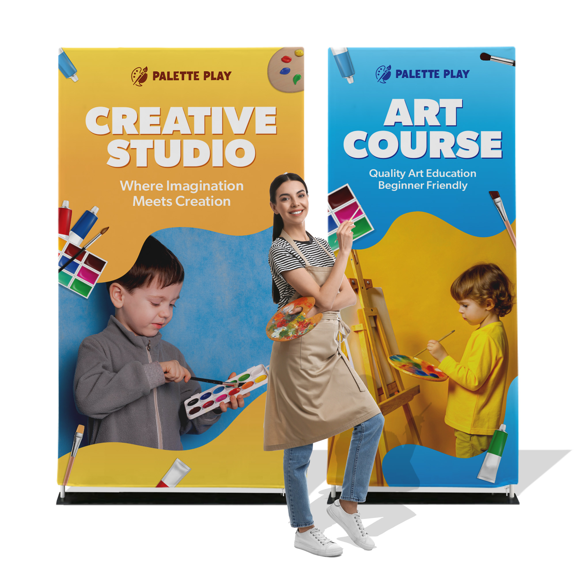 36" X 90" Custom Tension Fabric Banner Stand 4