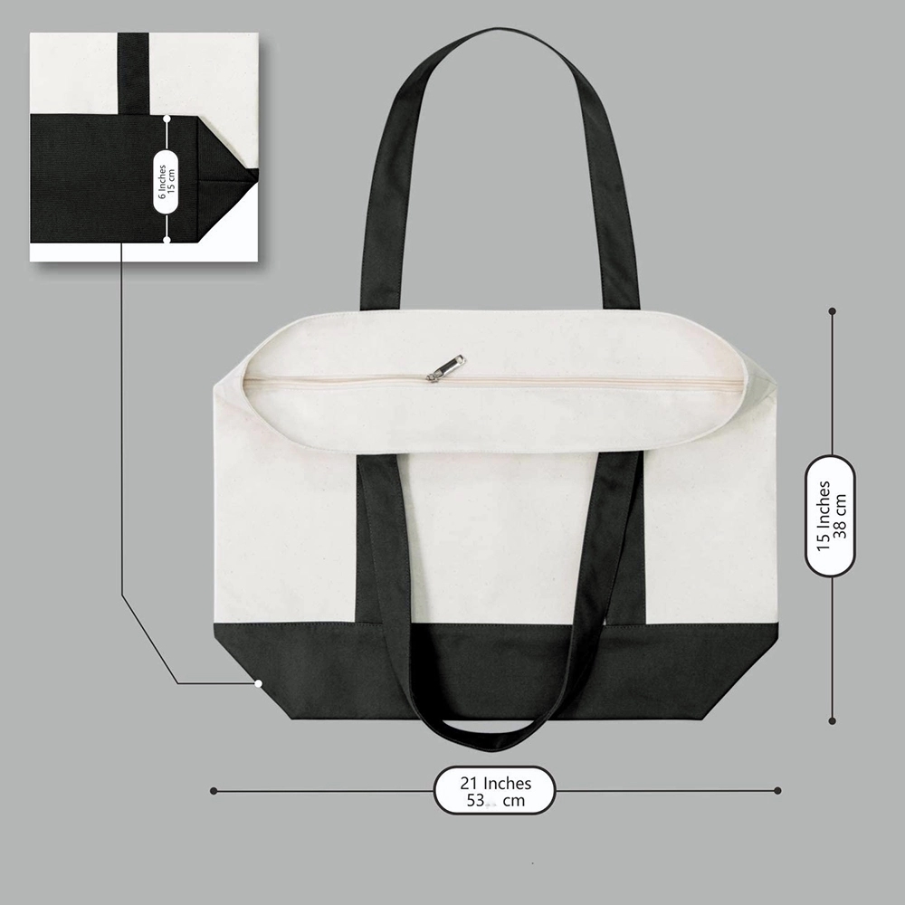Large Canvas Tote Bag, custom tote bag with logo imprint 2