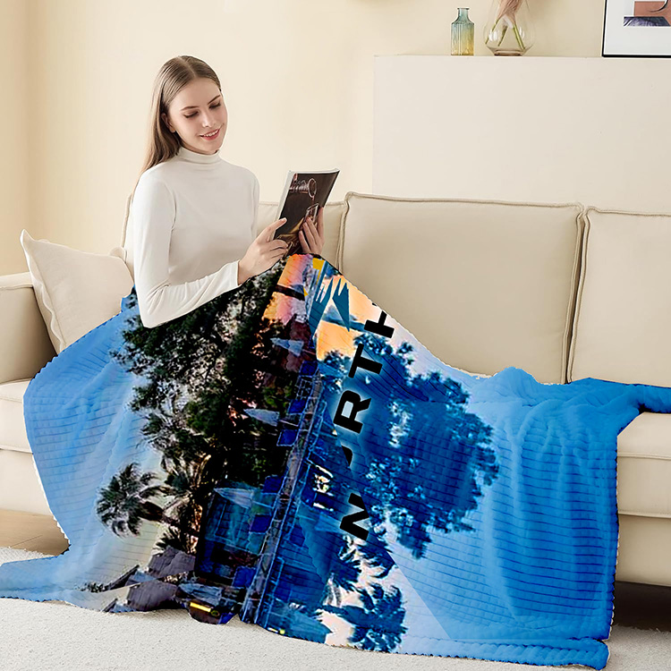 "CORDOVA" Sherpa 88" x 104" Blanket - Full Color 8