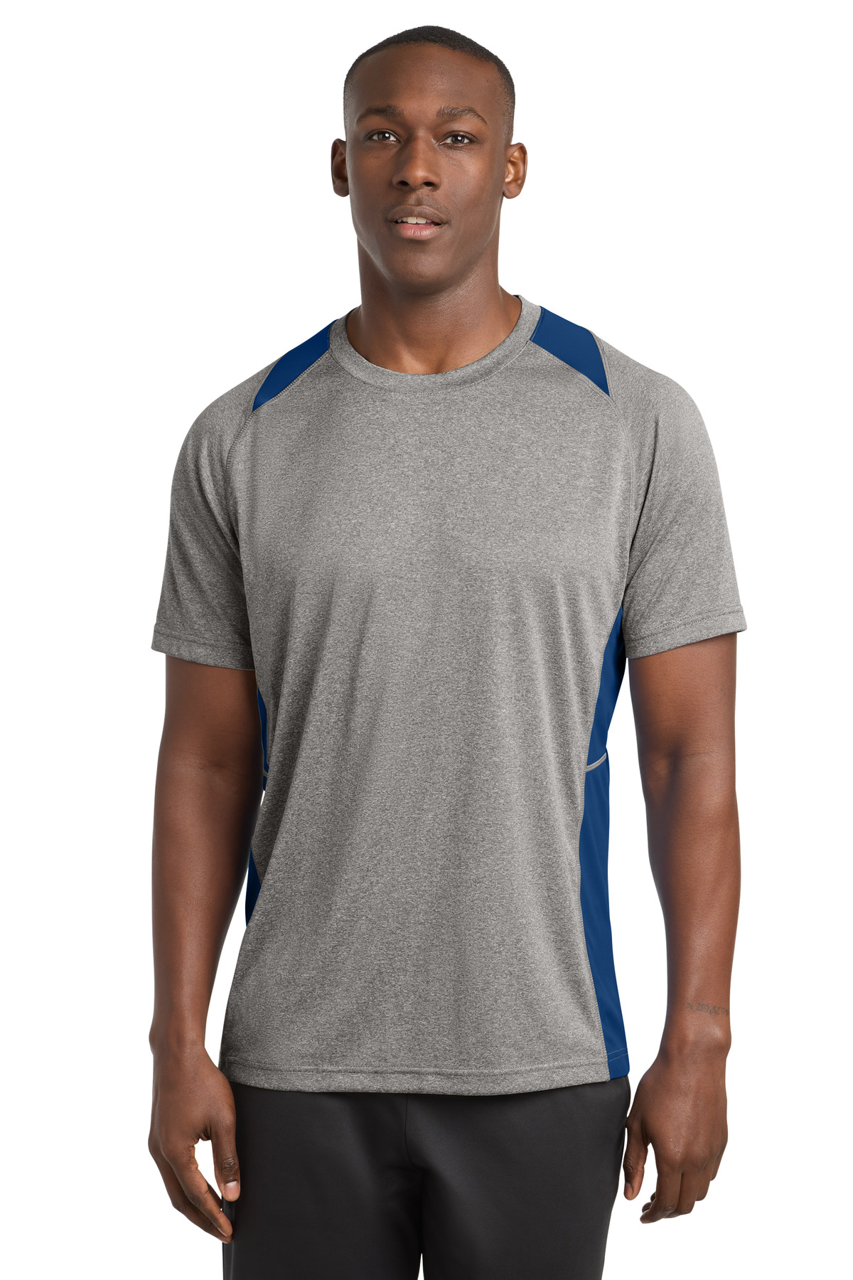 Sport-Tek Heather Colorblock Contender Tee. ST361 56