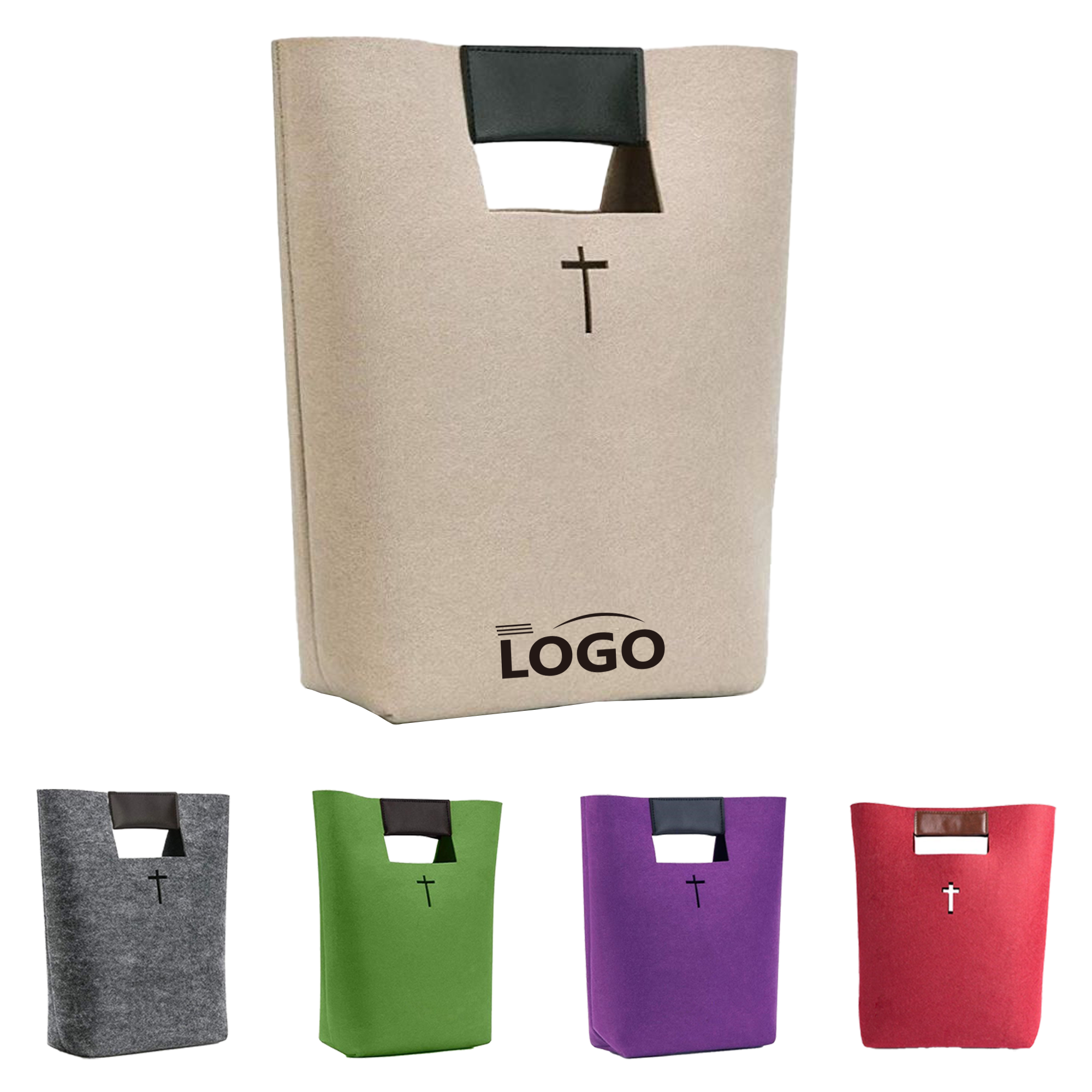 Cross Felt Tote Bag with Ample Space 1