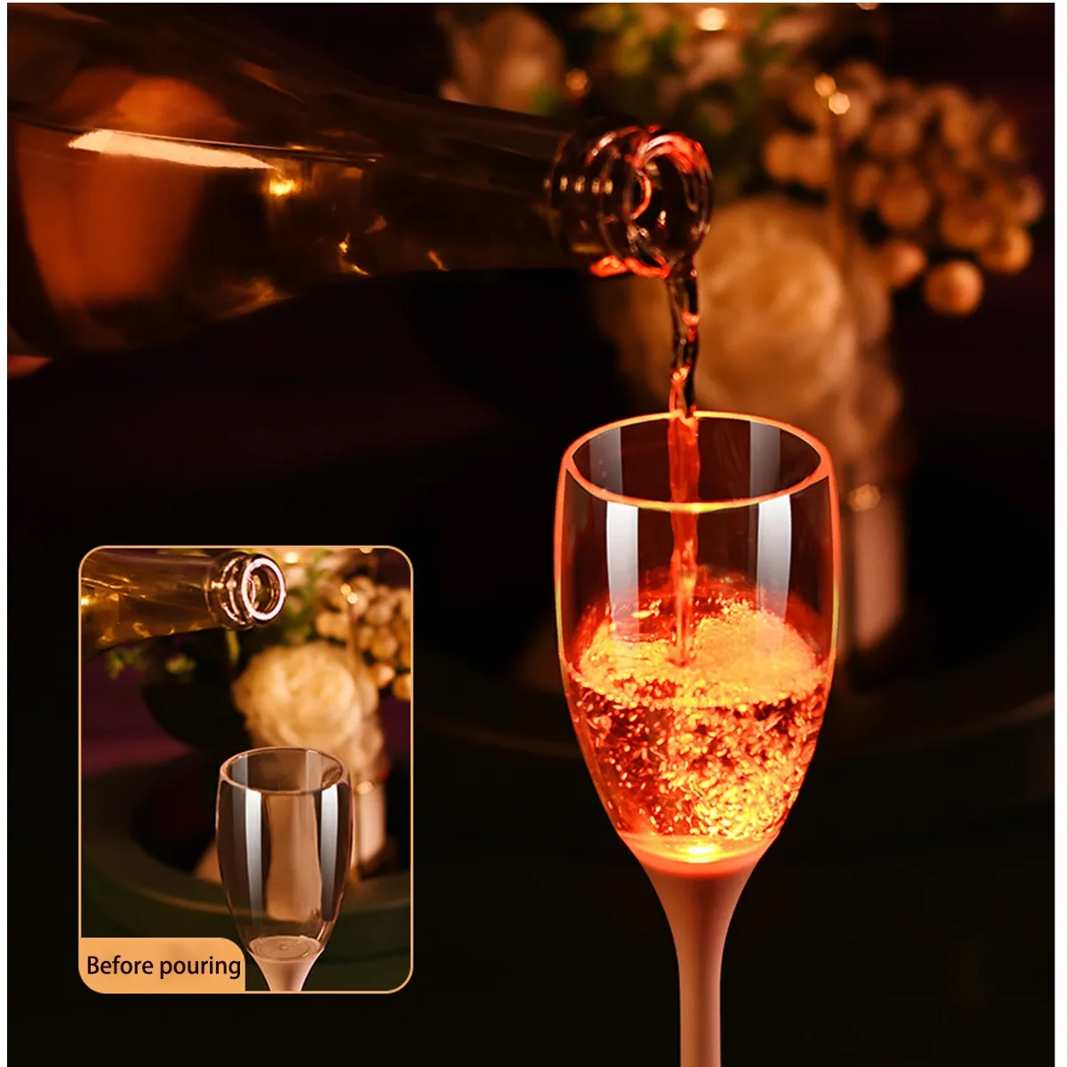 4oz LED Luminous Wine Champagne Cup Party Gift 6