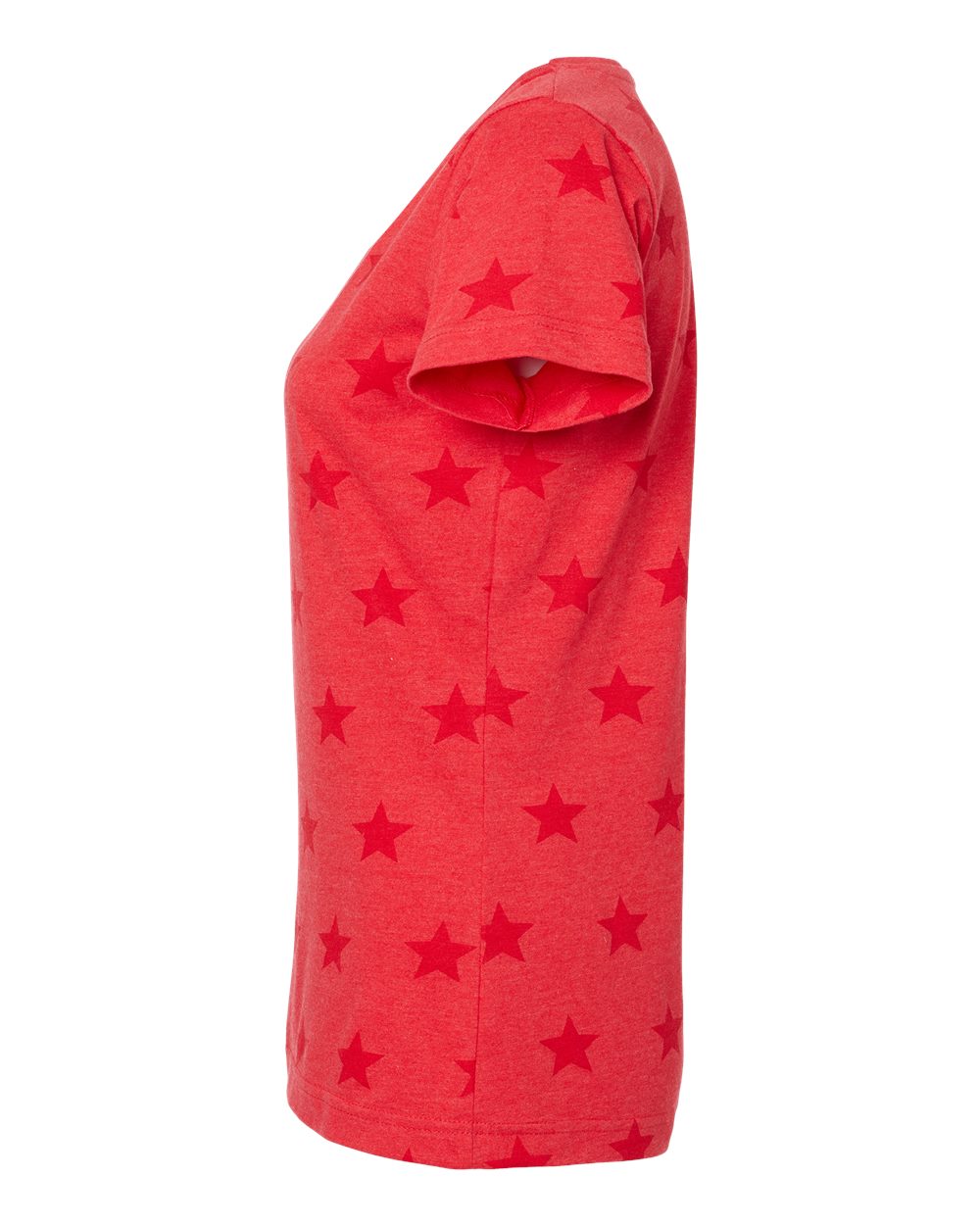 Women's Star Print Scoop Neck Tee - 3629 4