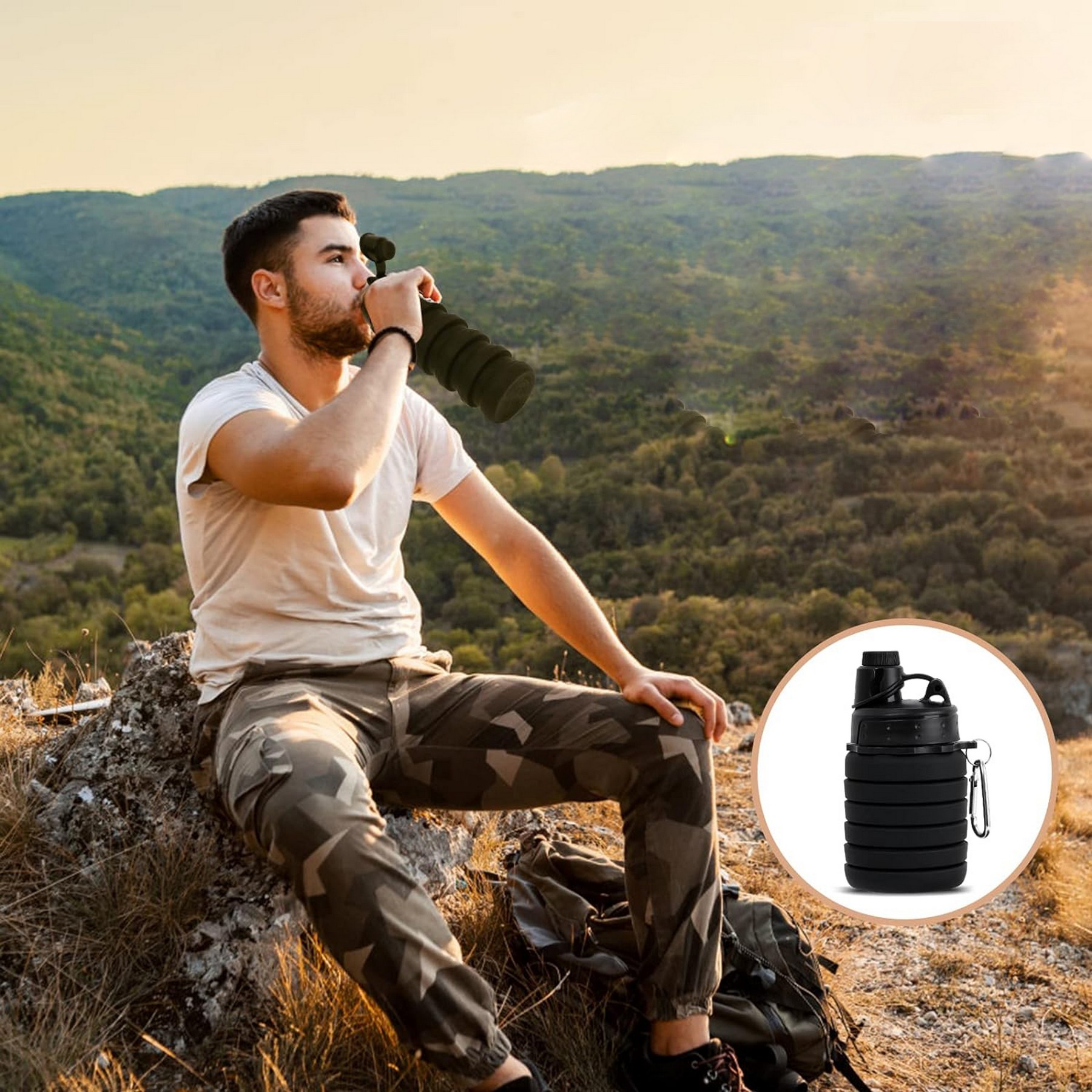 Collapsible Water Bottles with Twist Cap 3