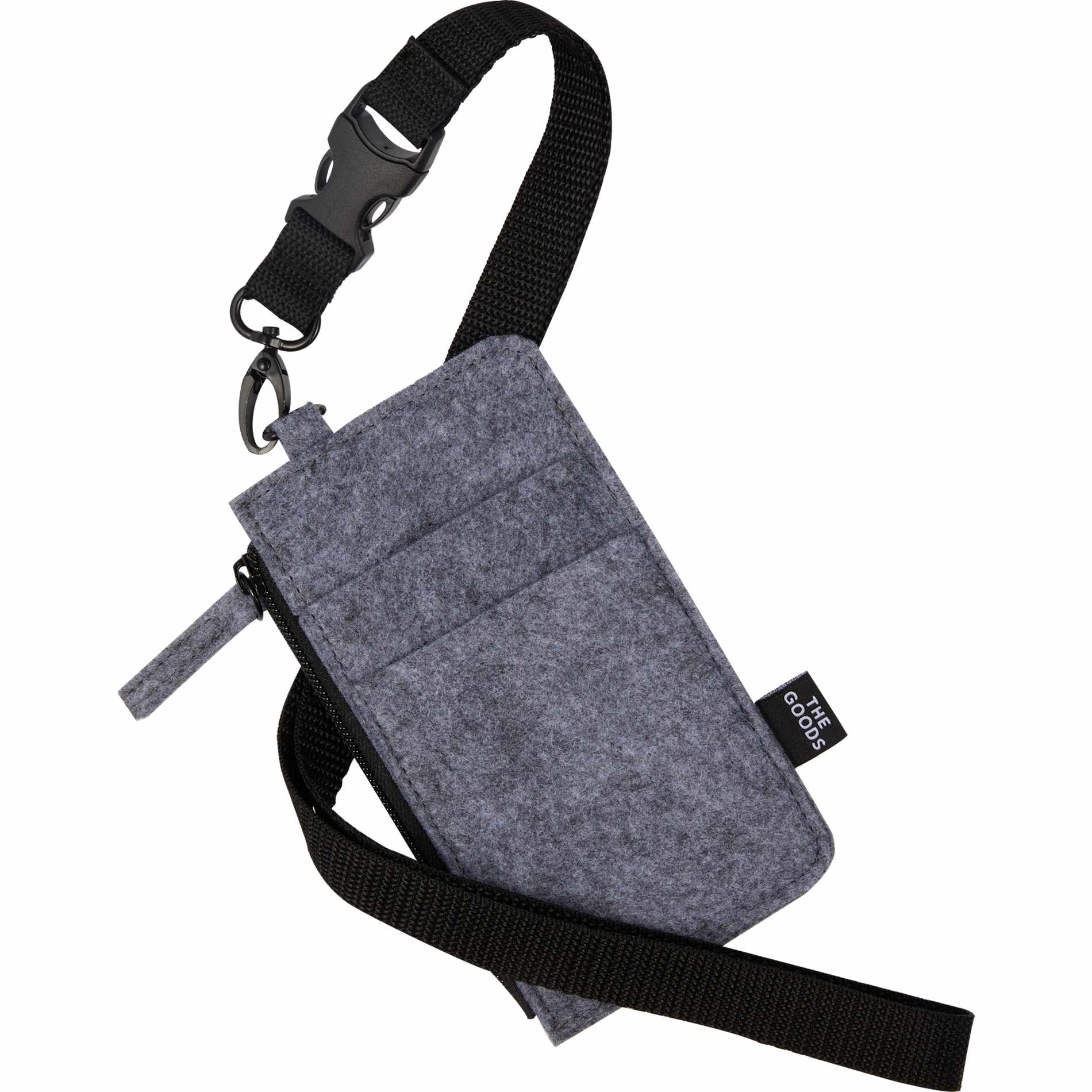 THE GOODS™ Recycled Felt Lanyard Wallet 3