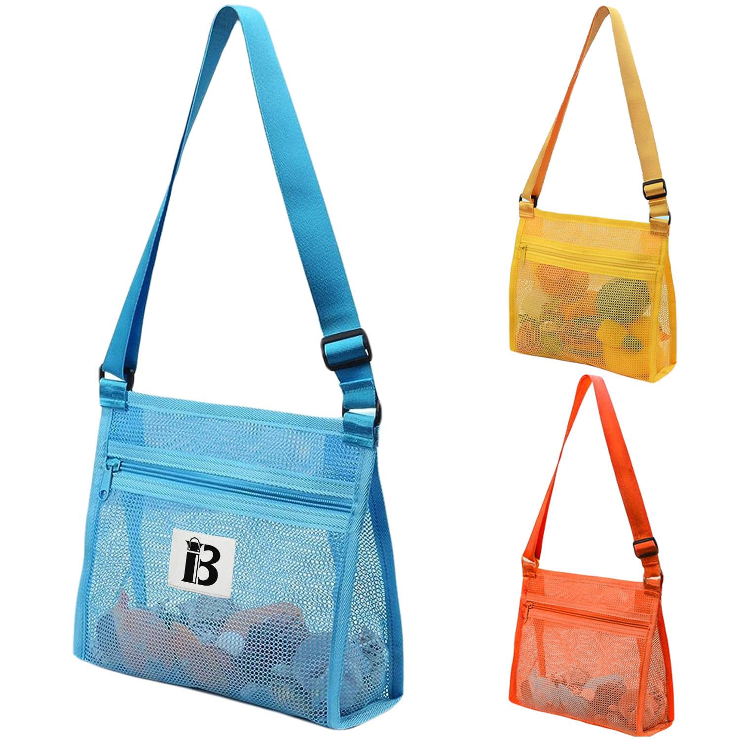 Nylon Mesh Beach Toy Crossbody Bag Storage Carrier 9