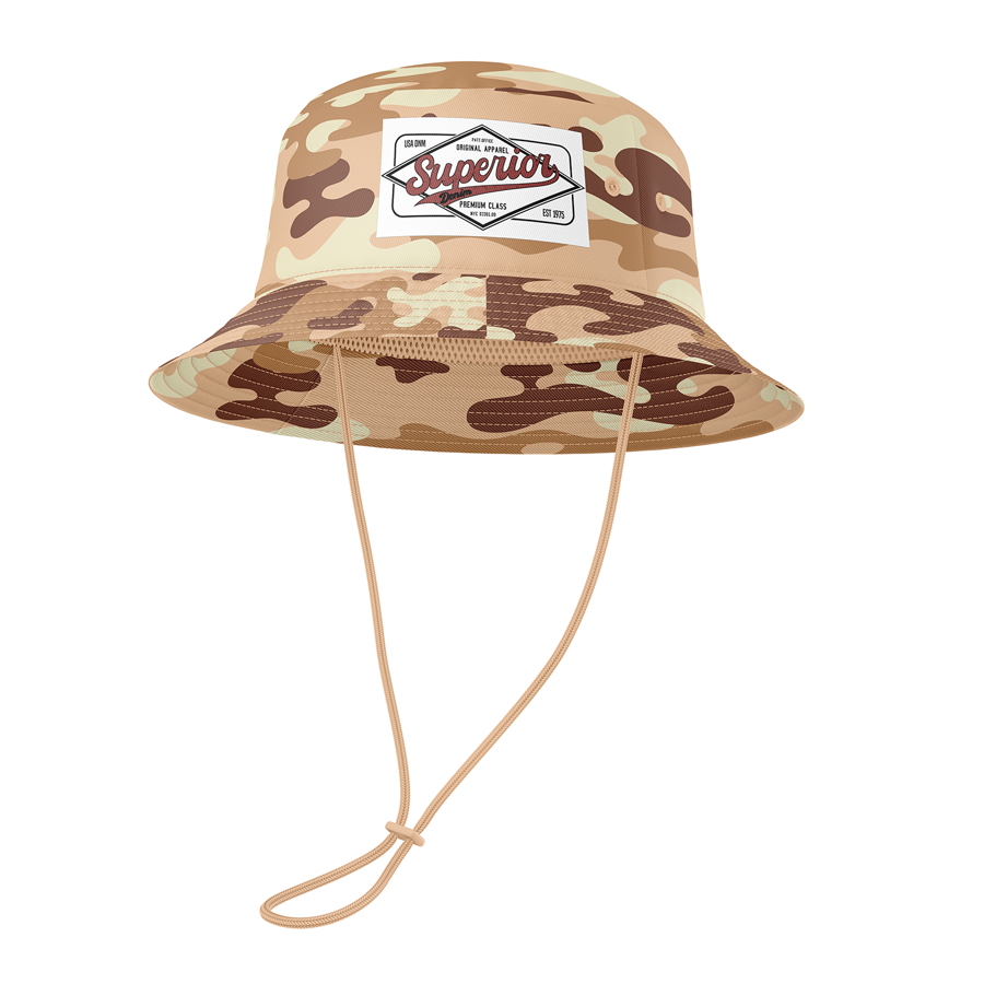 Polyester Twill Sublimation Brimmer Hat w/ Adjustable Cord 6