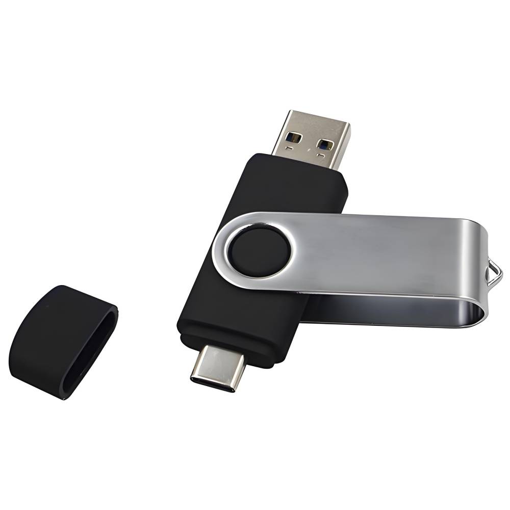 256GB Plastic Swivel USB 3.0 & Type-C Flash Drive 2