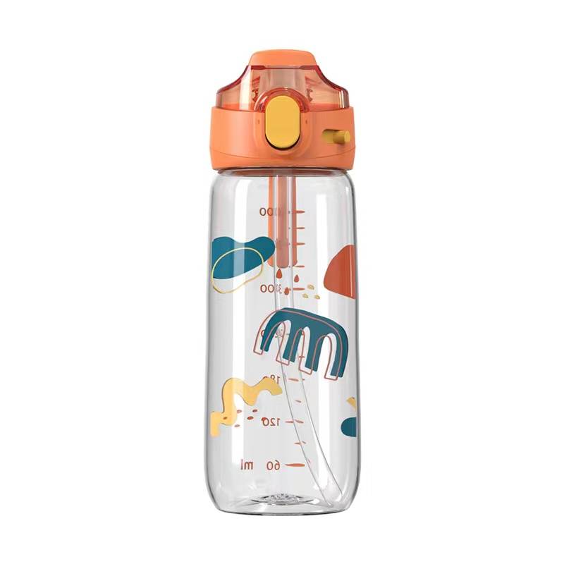 14.5 Oz. Plastic Kids Water Bottle With Straw 6