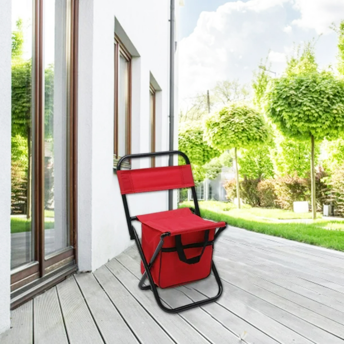 Folding Camping Chair with Integrated Cooler Bag 8