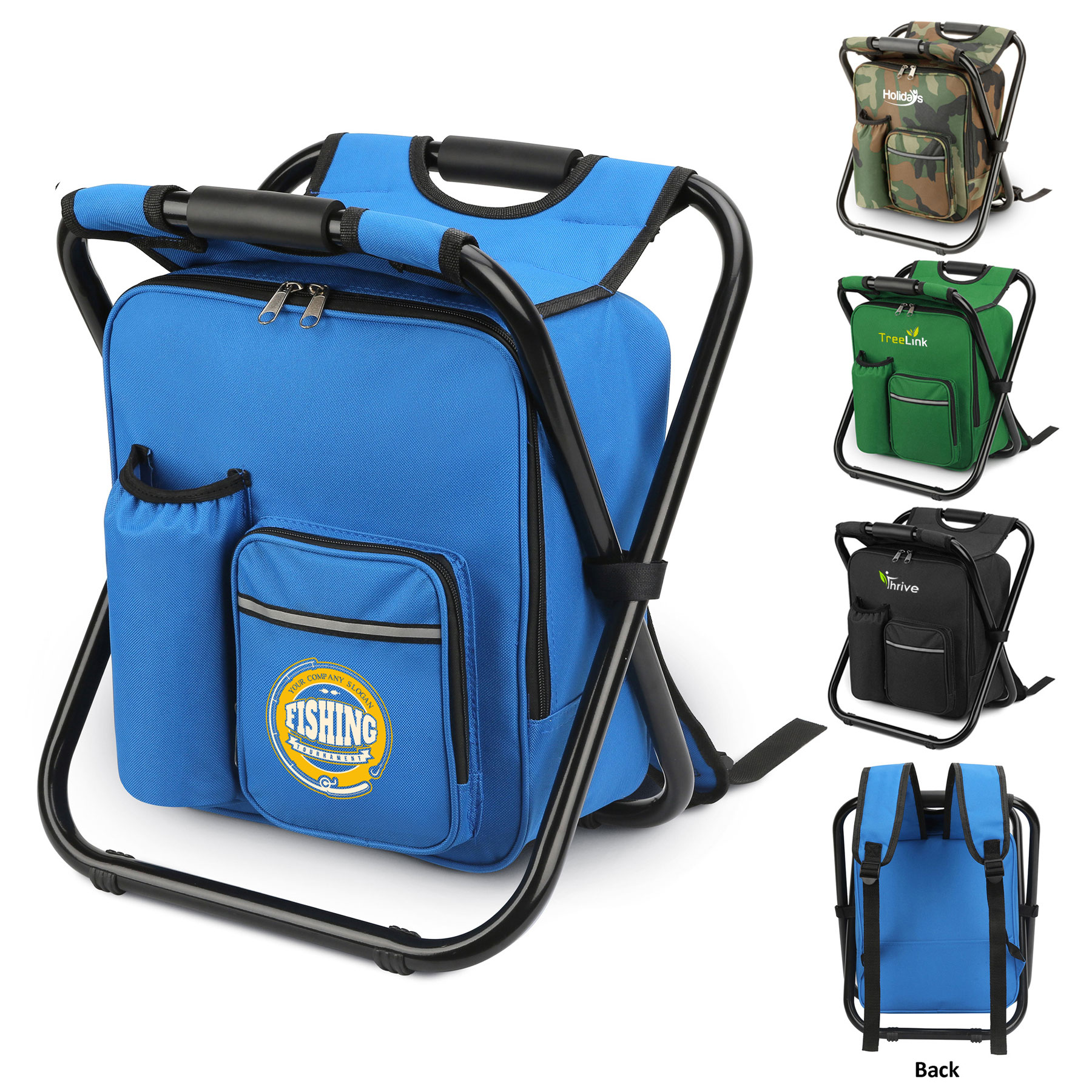 3-In-1 Portable Lightweight Folding Cooler Backpack Chair 12