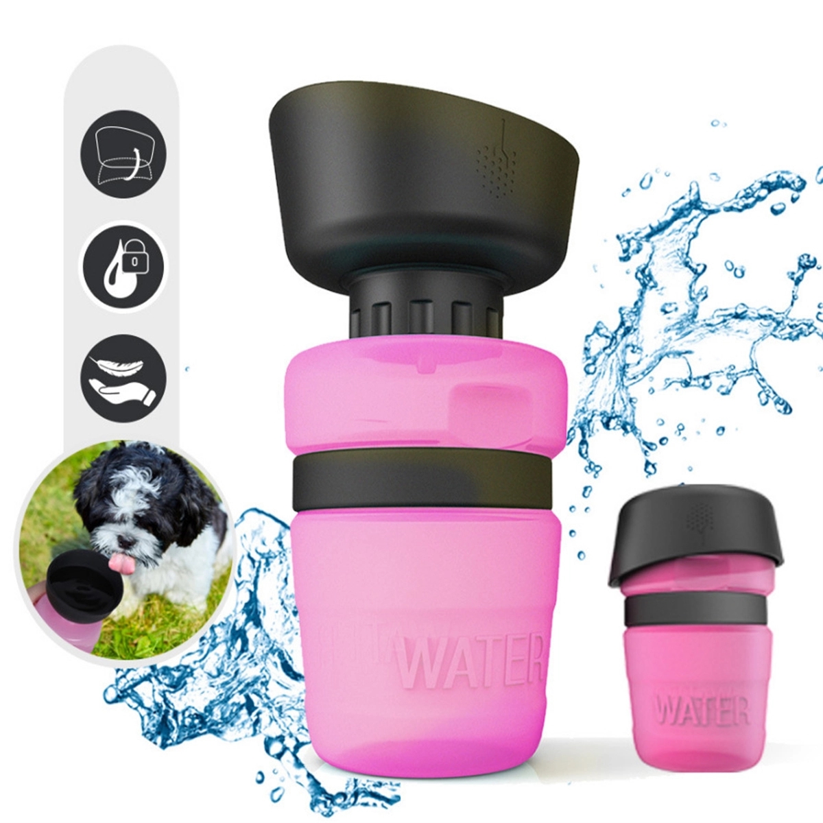 Pet Water Bottle For Dogs For Walking Hiking Beach 6