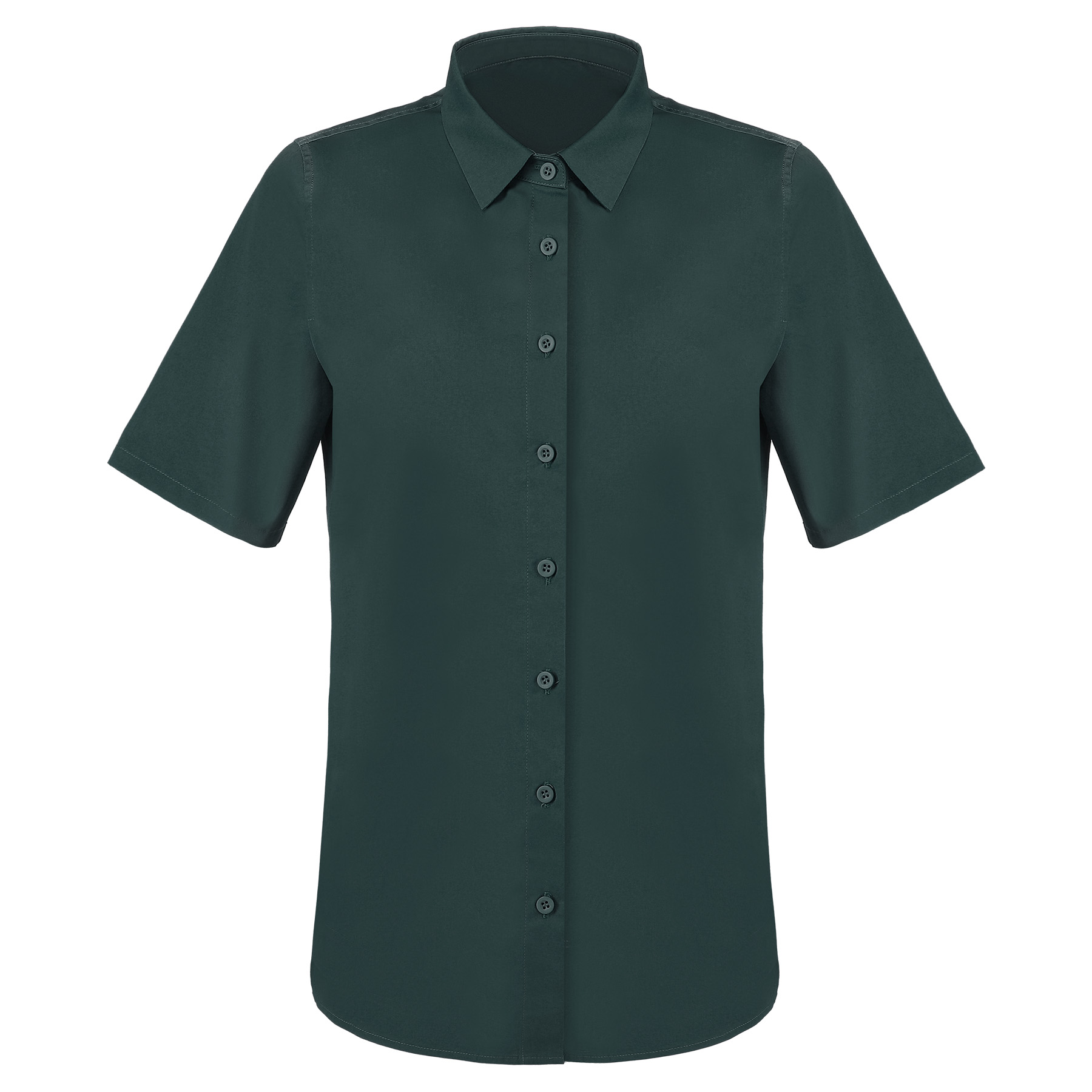 Women's Button Down Short Sleeve Twill Shirt 8