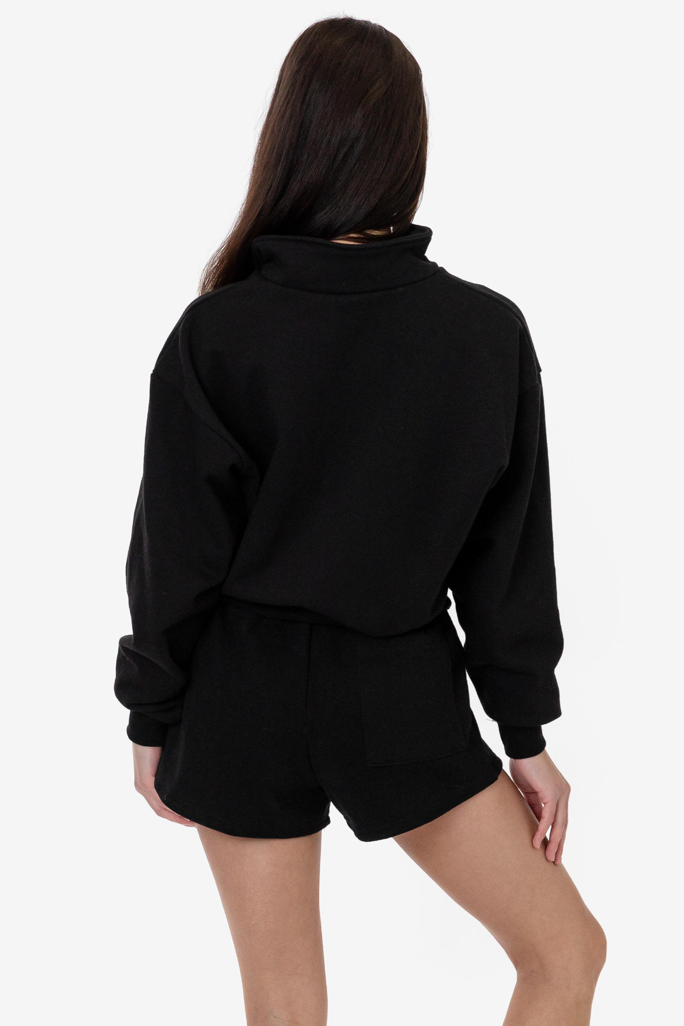 14 OZ HEAVY FLEECE CROPPED QUARTER ZIP PULLOVER 7