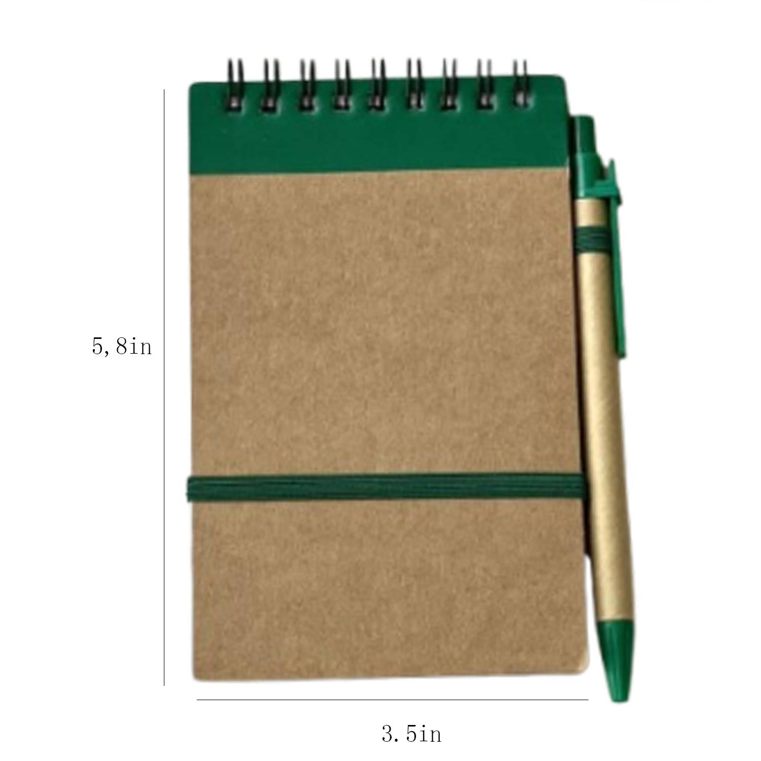 A5 Lined Spiral Notebook w/ Pen 6