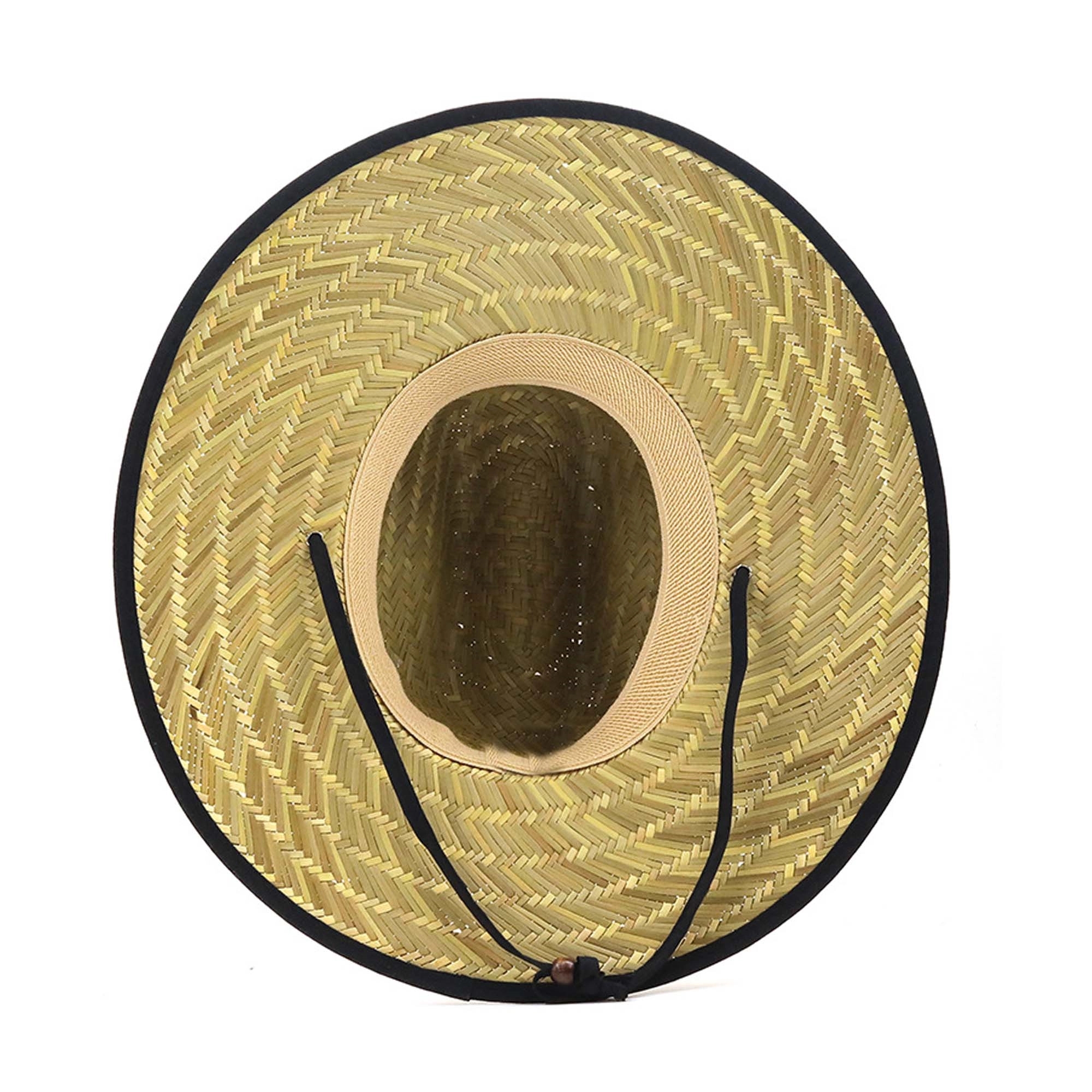 Woven Label Printed Natural Straw Lifeguard Hat 9