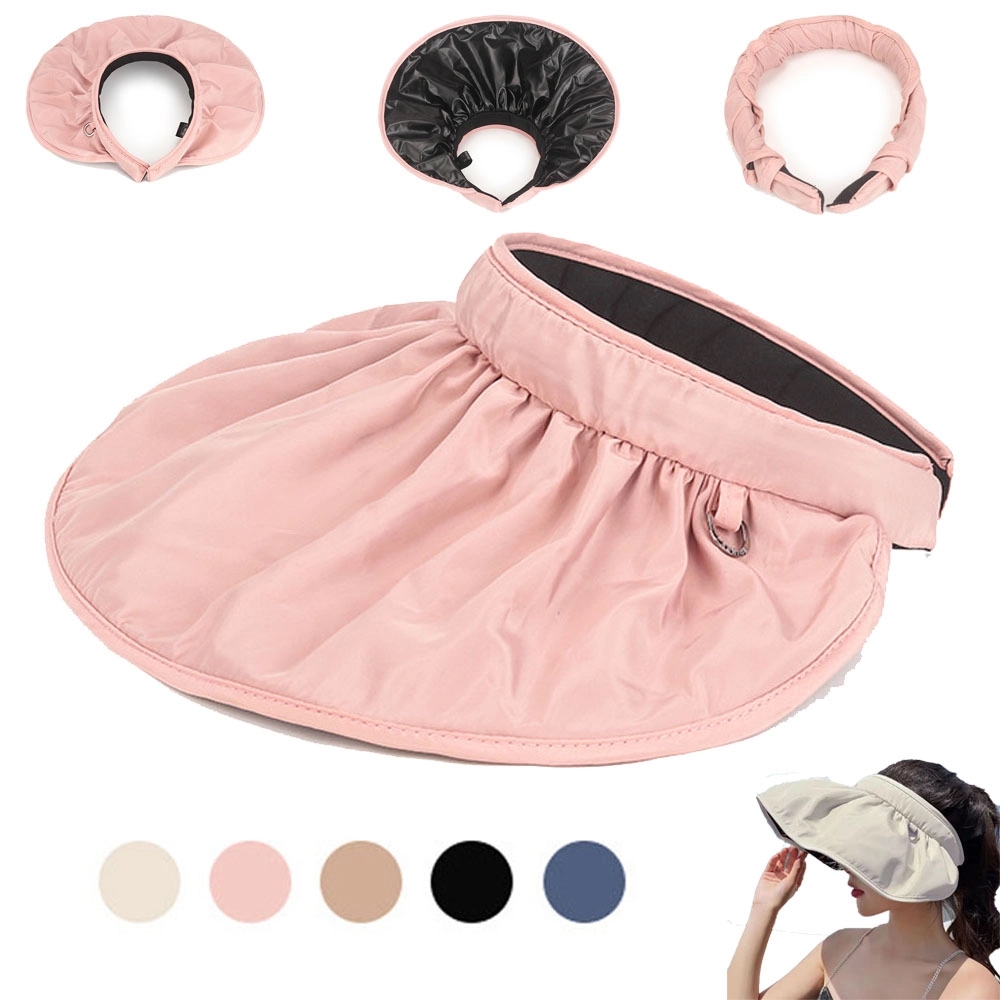 2 in 1 Foldable Headband Wide Brim Sun Visor 2