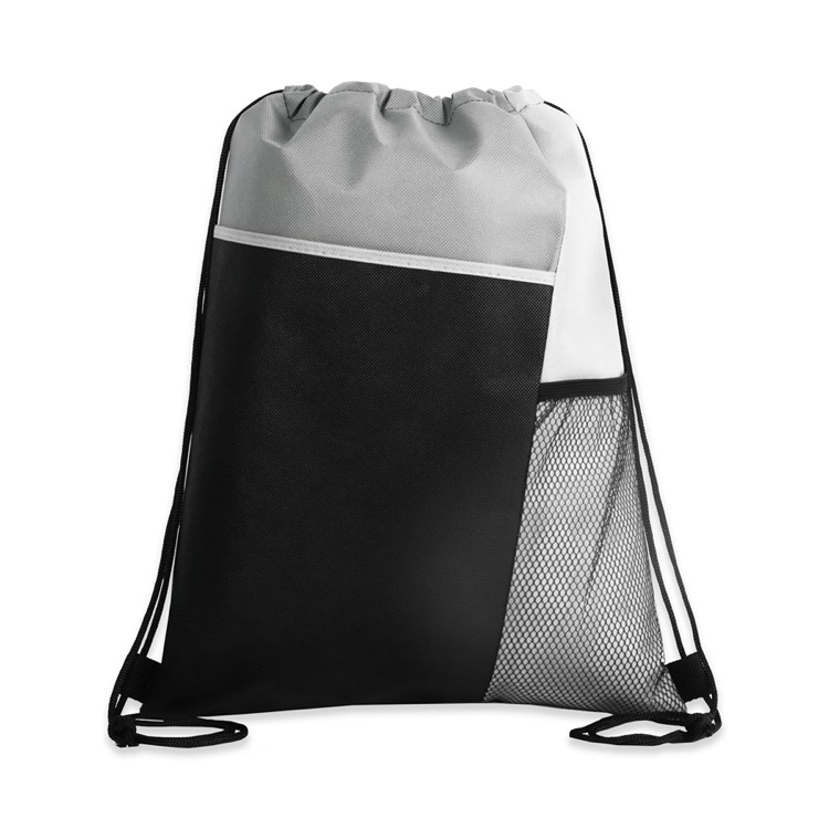 Tri-Colored Mesh Pocket Drawstring Backpack 7