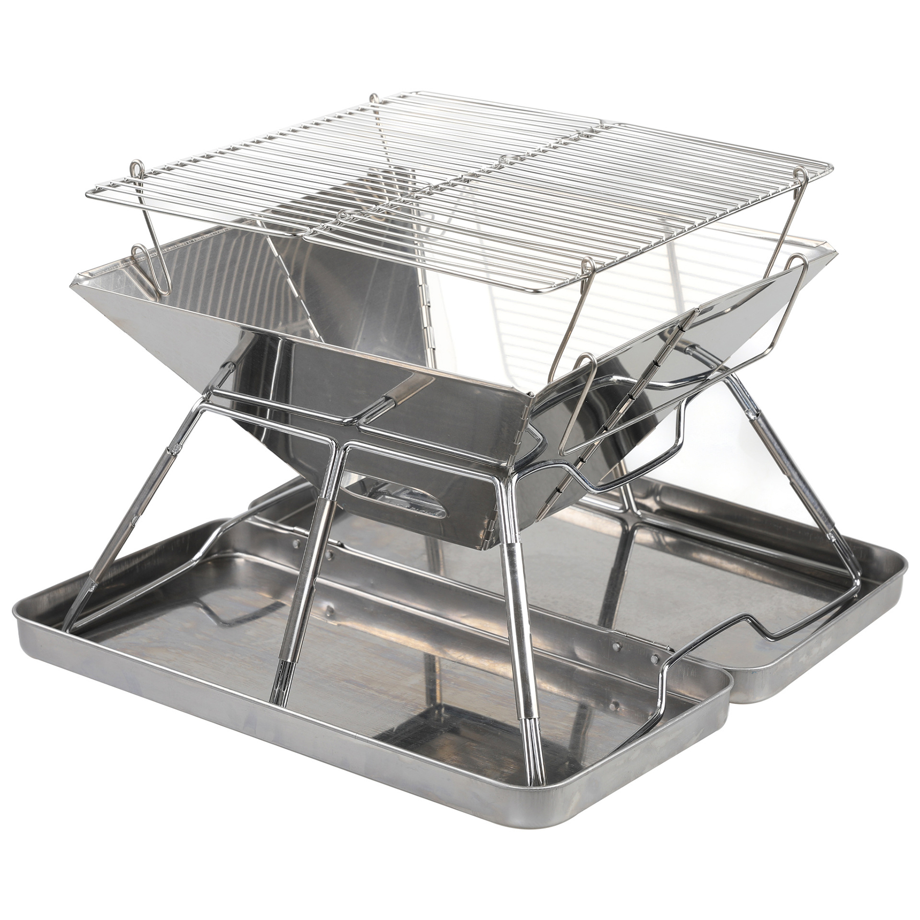 Stainless Steel Folding Barbecue Grill 2
