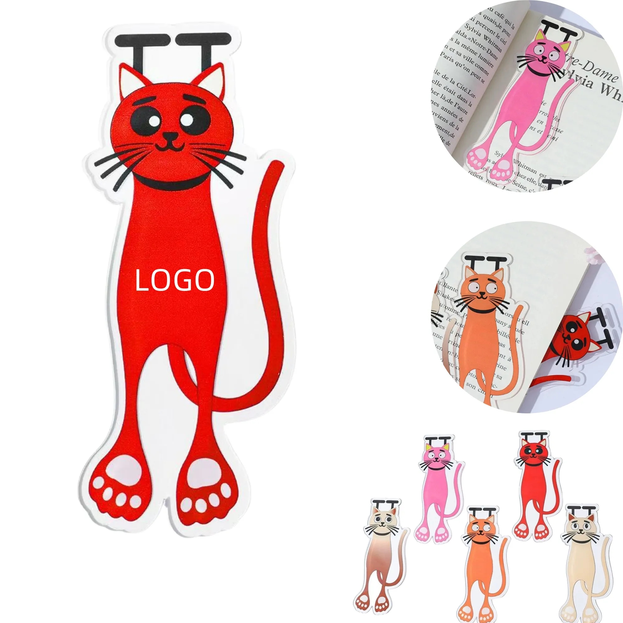 Plastic Bookmark Cat Shaped