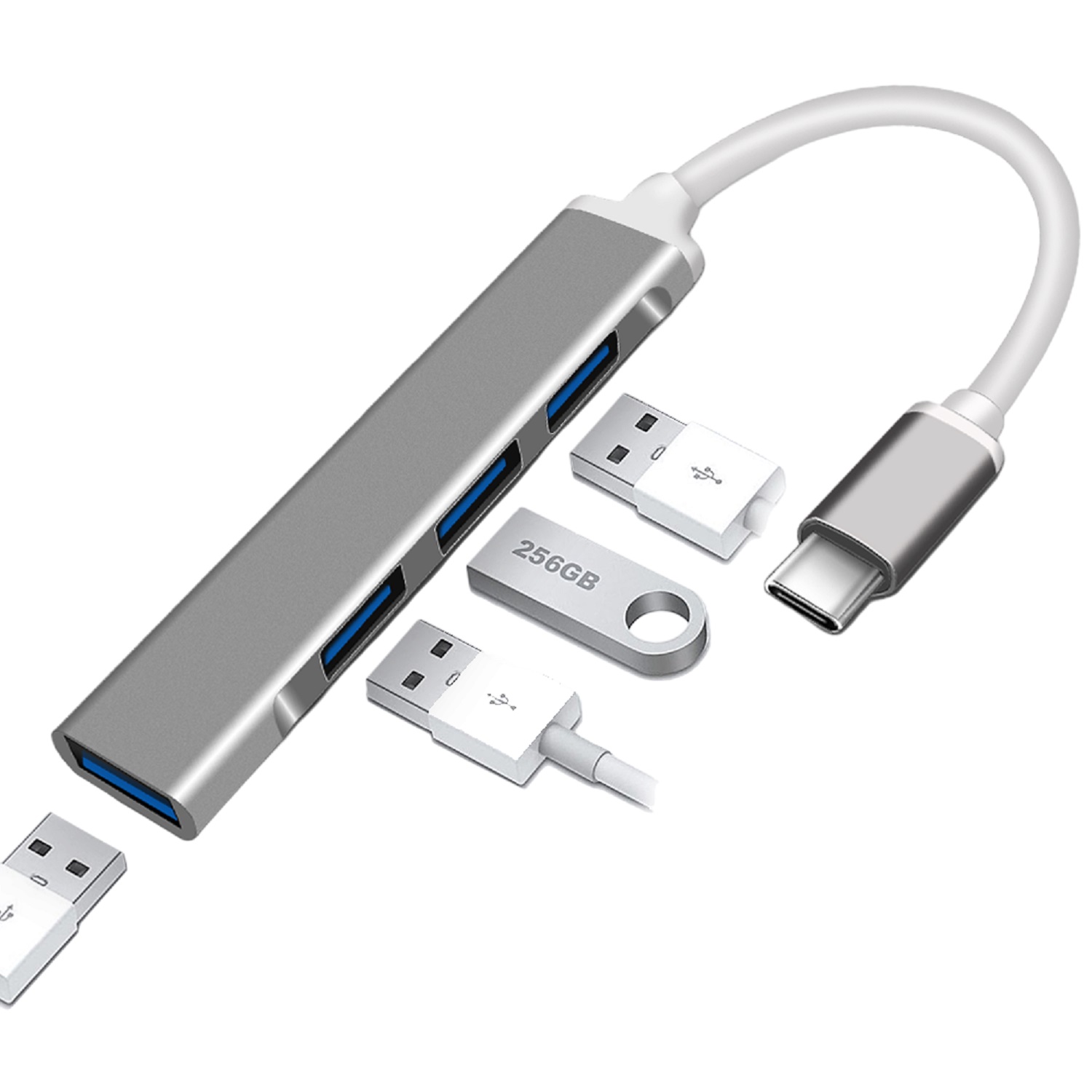 4 Ports Splitter USB Hub 2