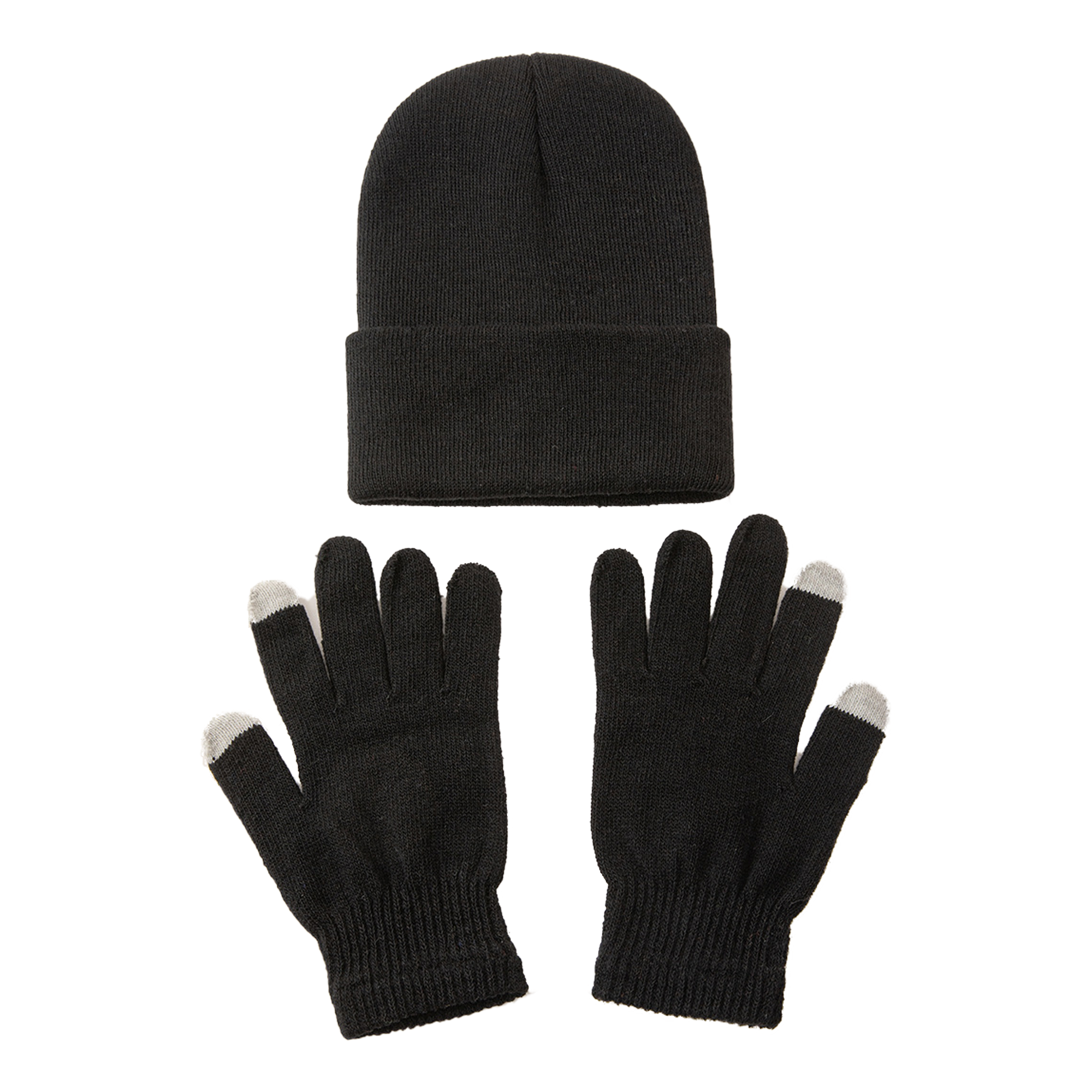 MOQ50 Solid Color Hat And Gloves Warm 2-Piece Set 5