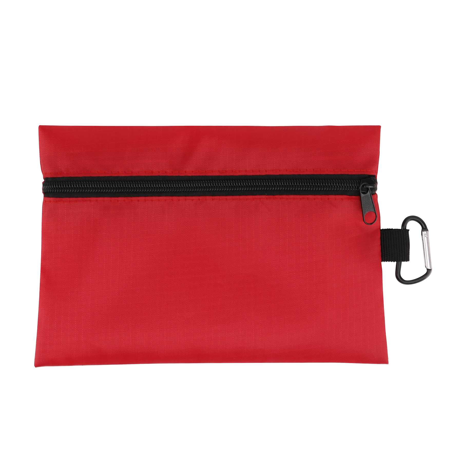 8.5" x 6" Ripstop Utility Zipper Pouch With Carabiner 8
