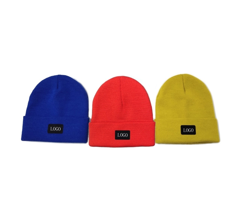 Colorful Cuffed Knitted Acrylic Beanie 4