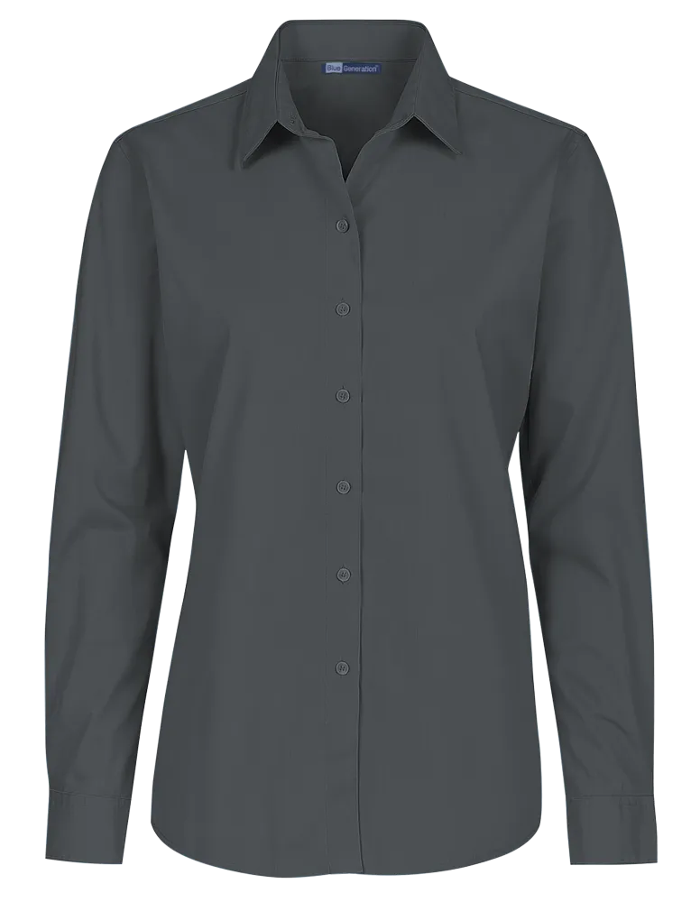 Ladies' L/S Value Poplin Shirt 49