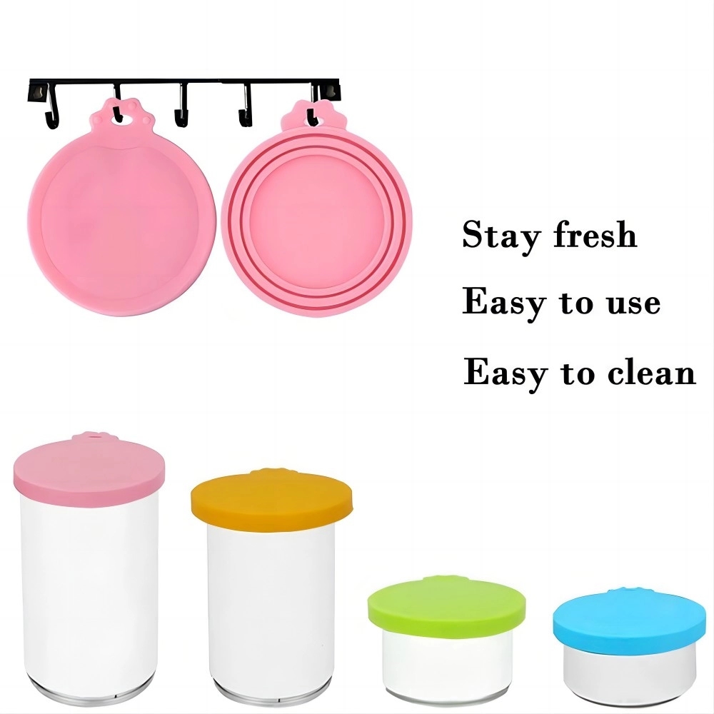 3-Step Silicone Pet Food Can Lids 4