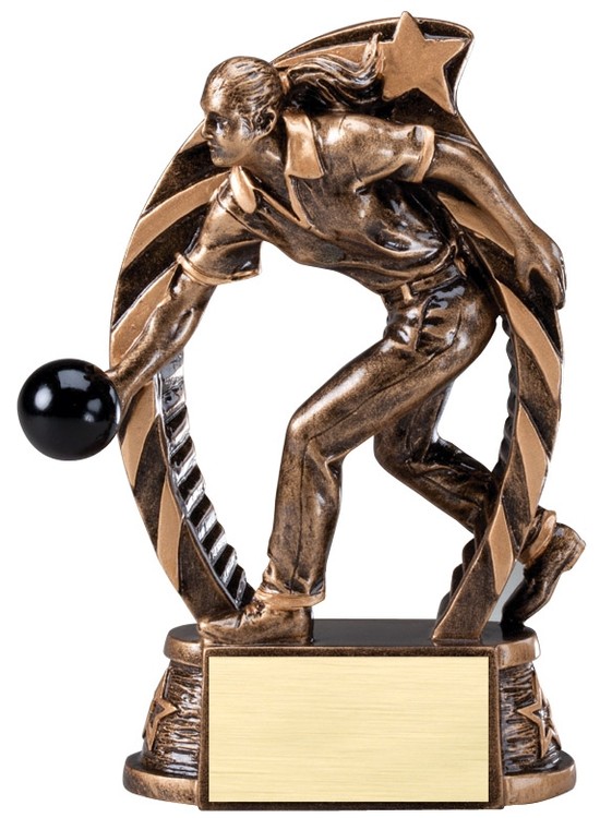 5-1/2" Tall Bowling Female Running Star Series Stand 2