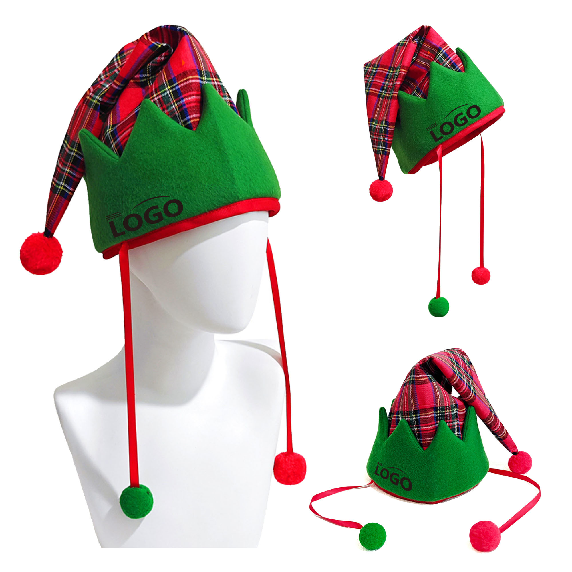 Checkered Christmas Hat 2