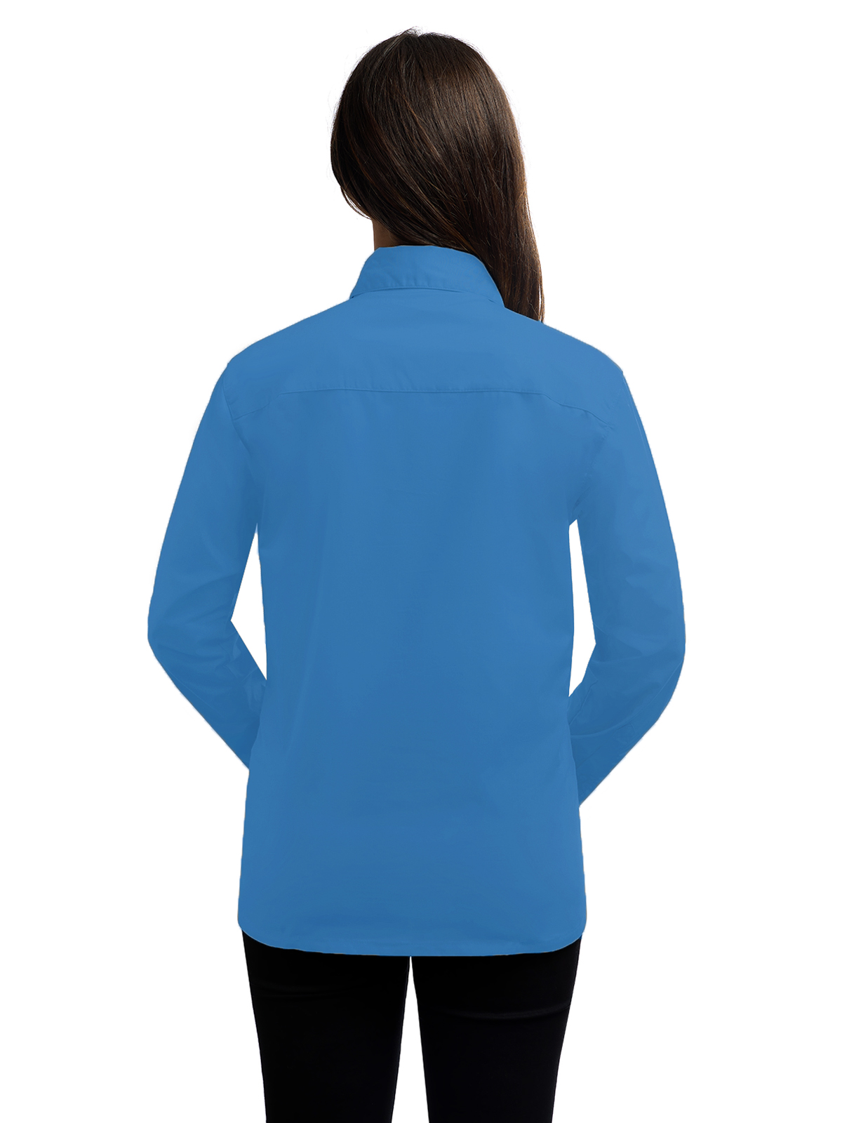 Blue Generation - Women's Pocketless Long Sleeve Poplin Shirt 28