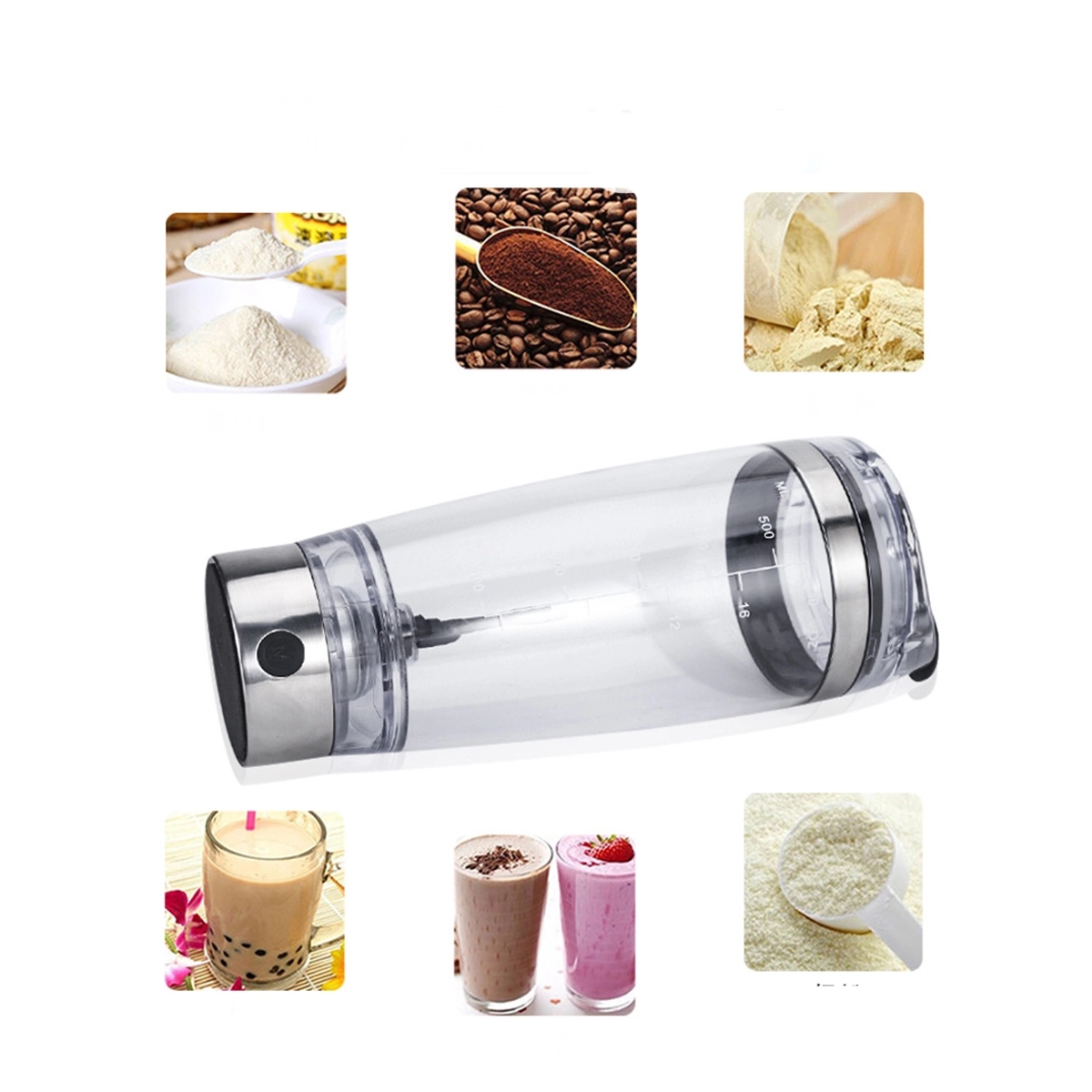 Premium Electric Protein Shaker Bottle Portable Mixer Cup 2
