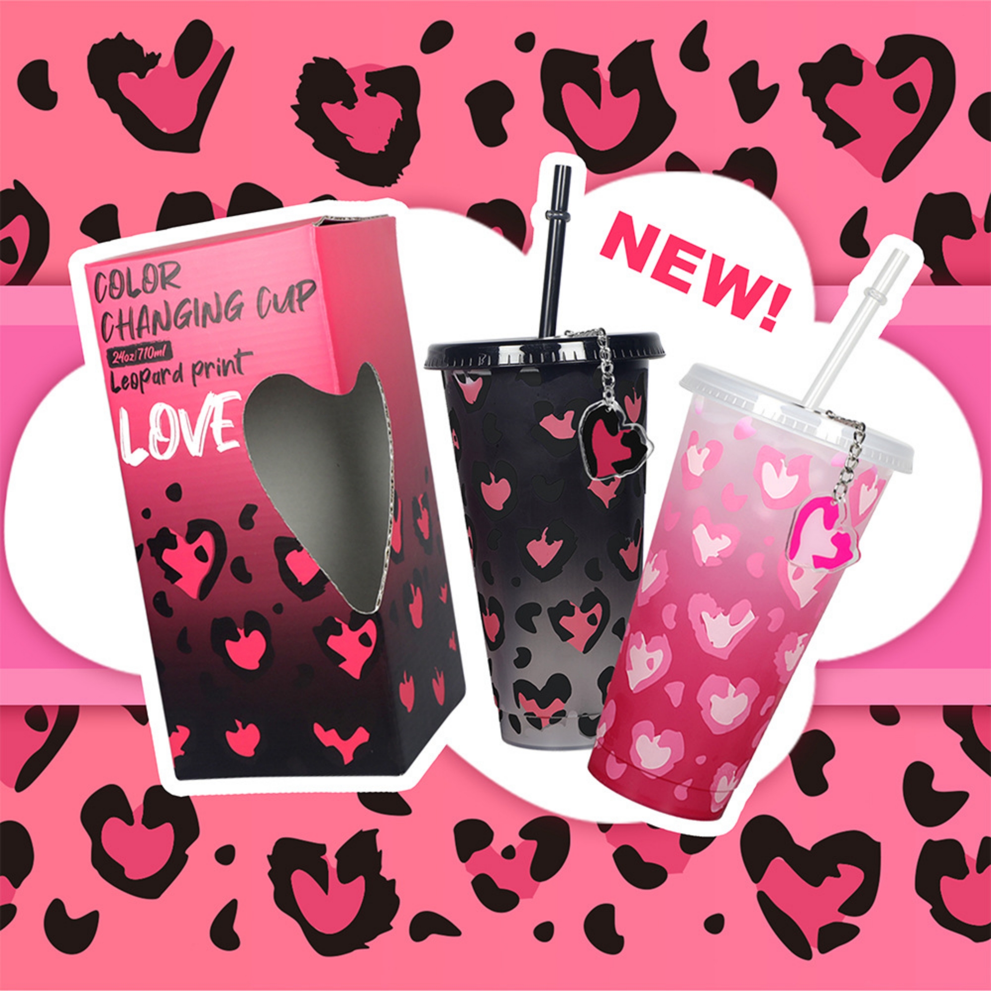 2 Pack Valentine's Day Color Changing Cups 5