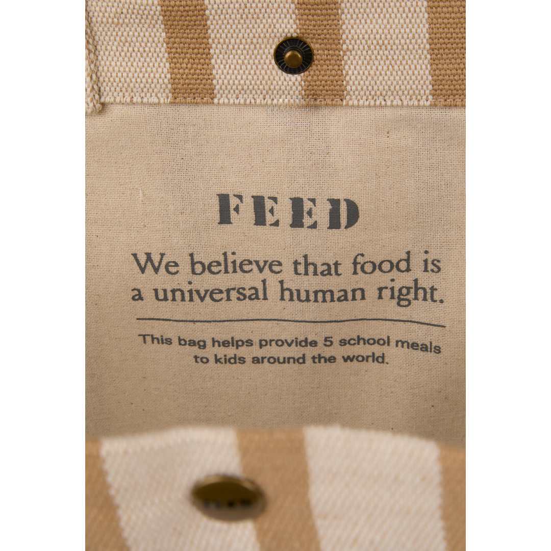 FEED Cotton and Jute Striped Tote 69