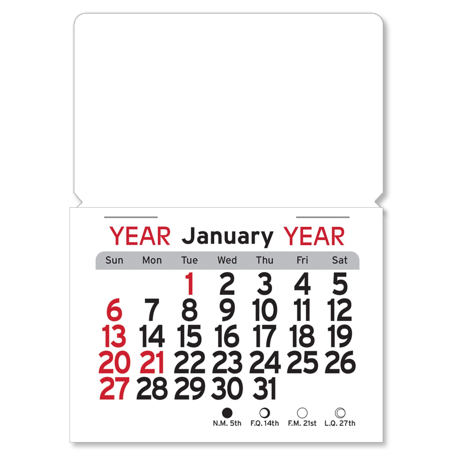 Magnetic Peel-N-Stick® Calendar - Rectangle 1
