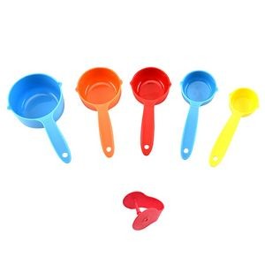 Assorted Color 5 In 1 Measuring Spoon Set With Volume Markings 10