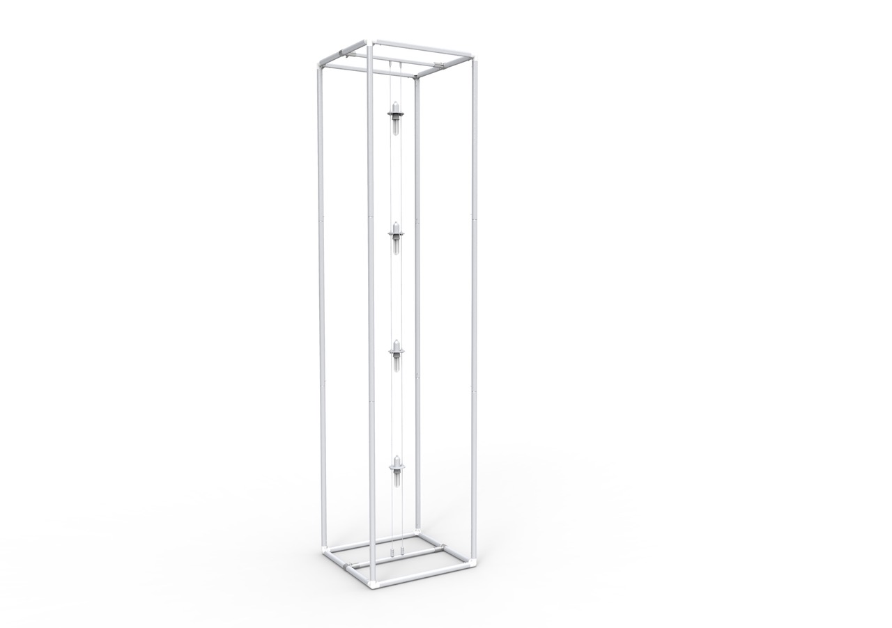 10' Square Tower LED Light Fabric Banner 2