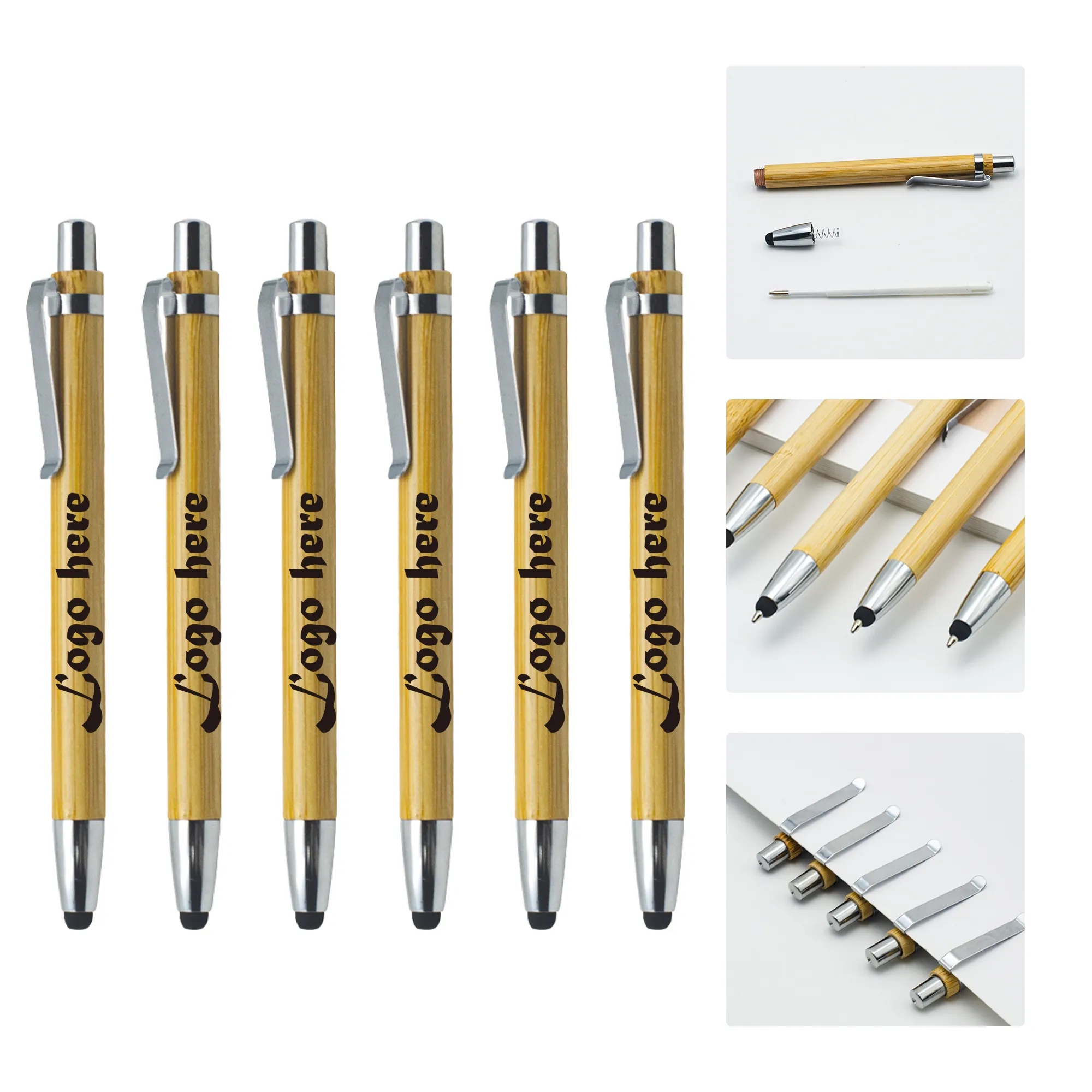 Bamboo Touch Screen Ballpoint Pen Customization