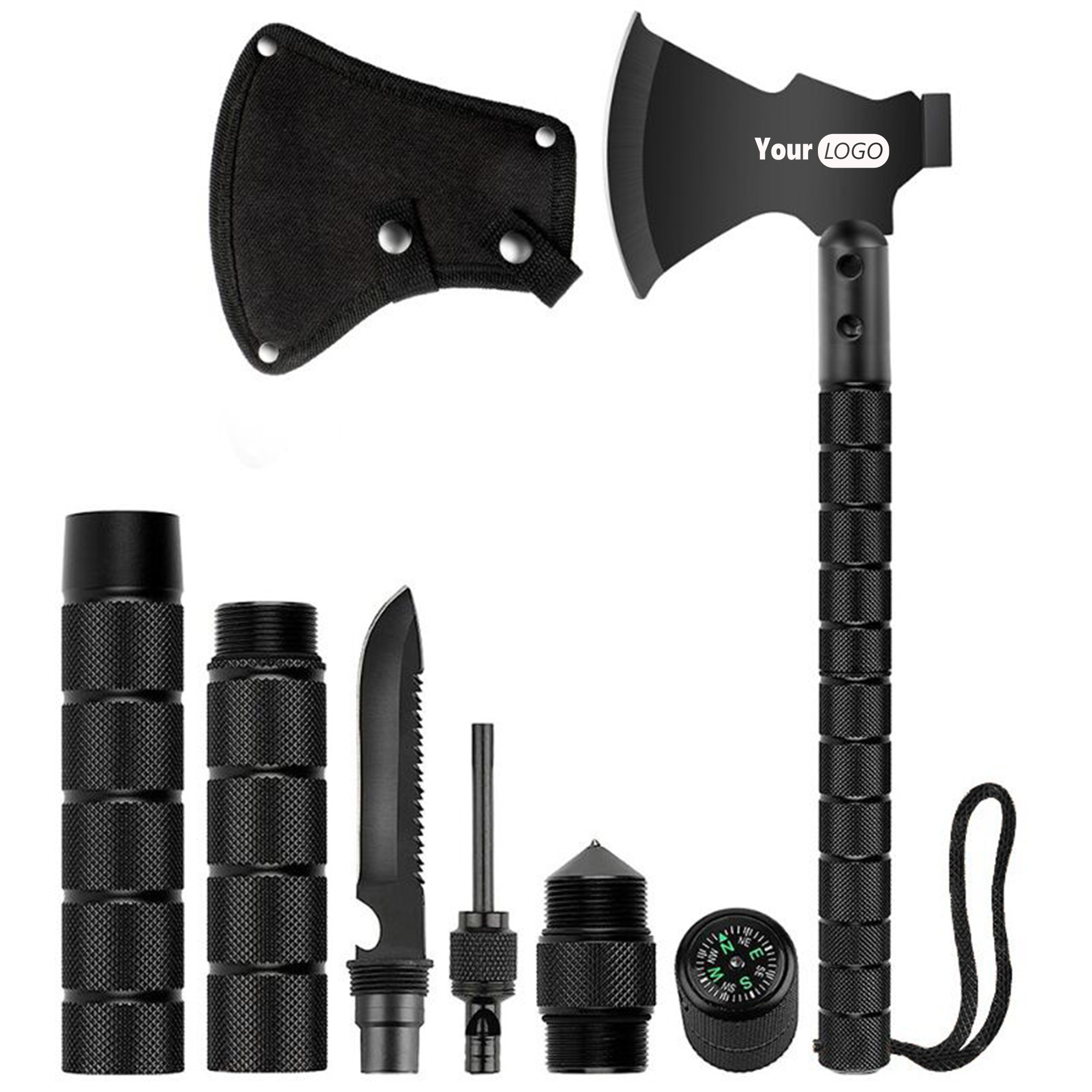 MOQ 50 Outdoor Survival Axe with Multi-Tool Features 2