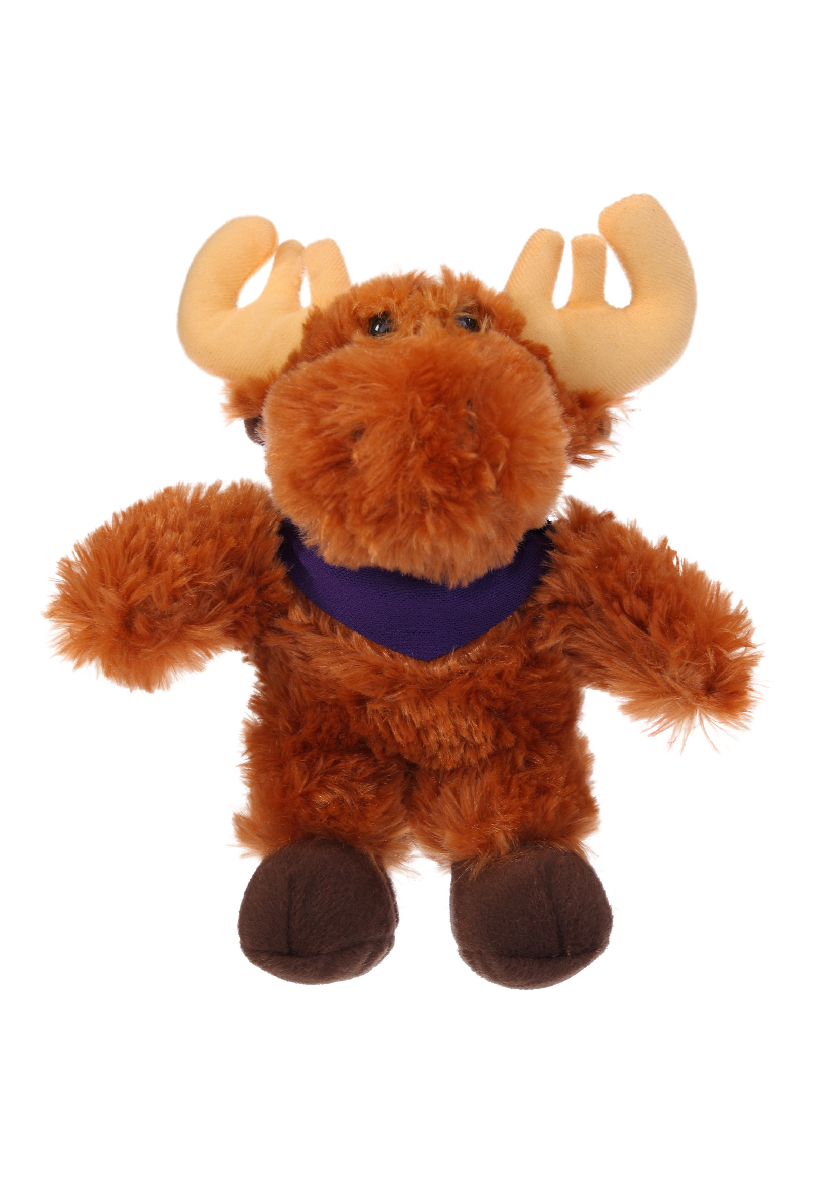 Soft Plush Stuffed Moose with Bandana