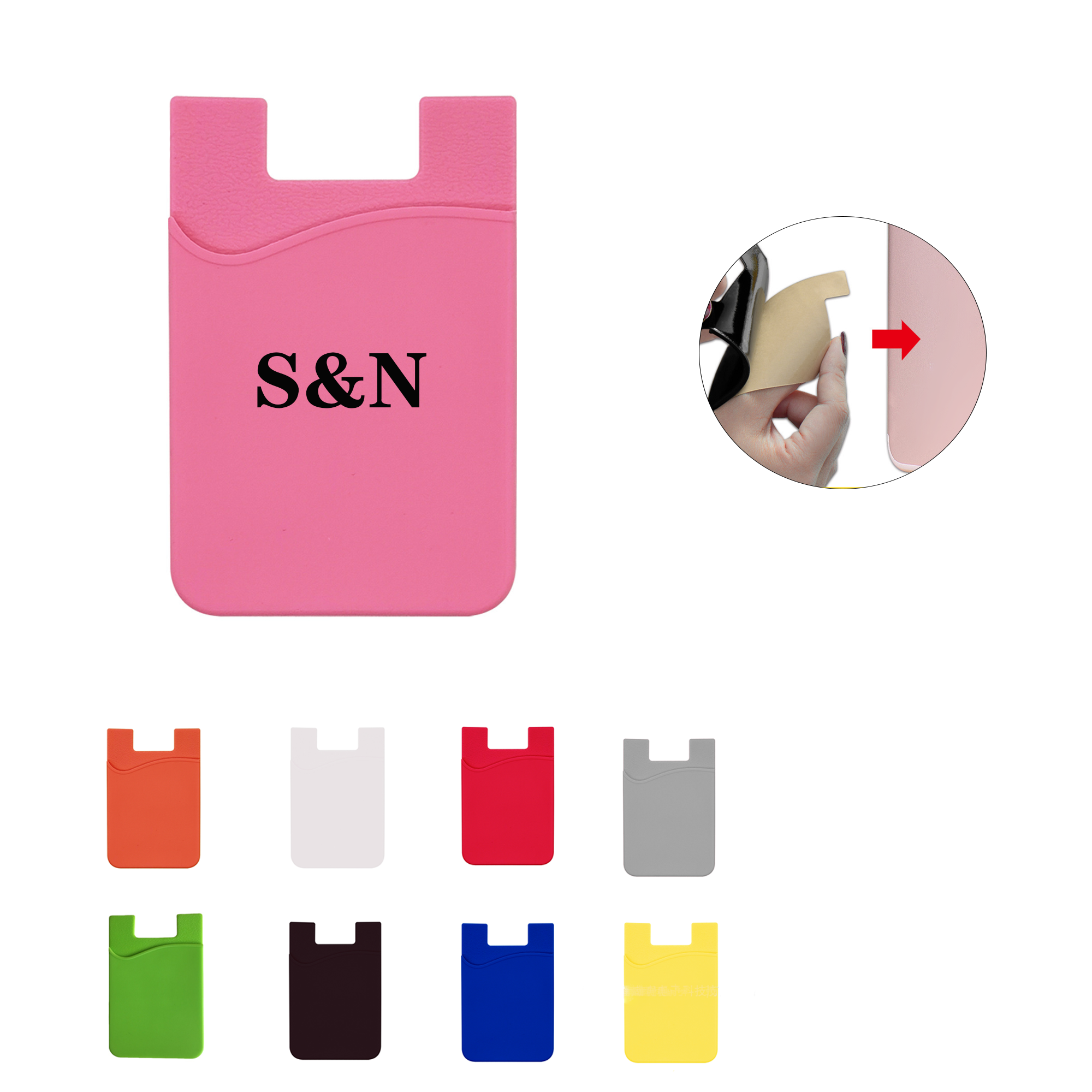 Silicone Mobile Phone Back Sticker Card Holder 2